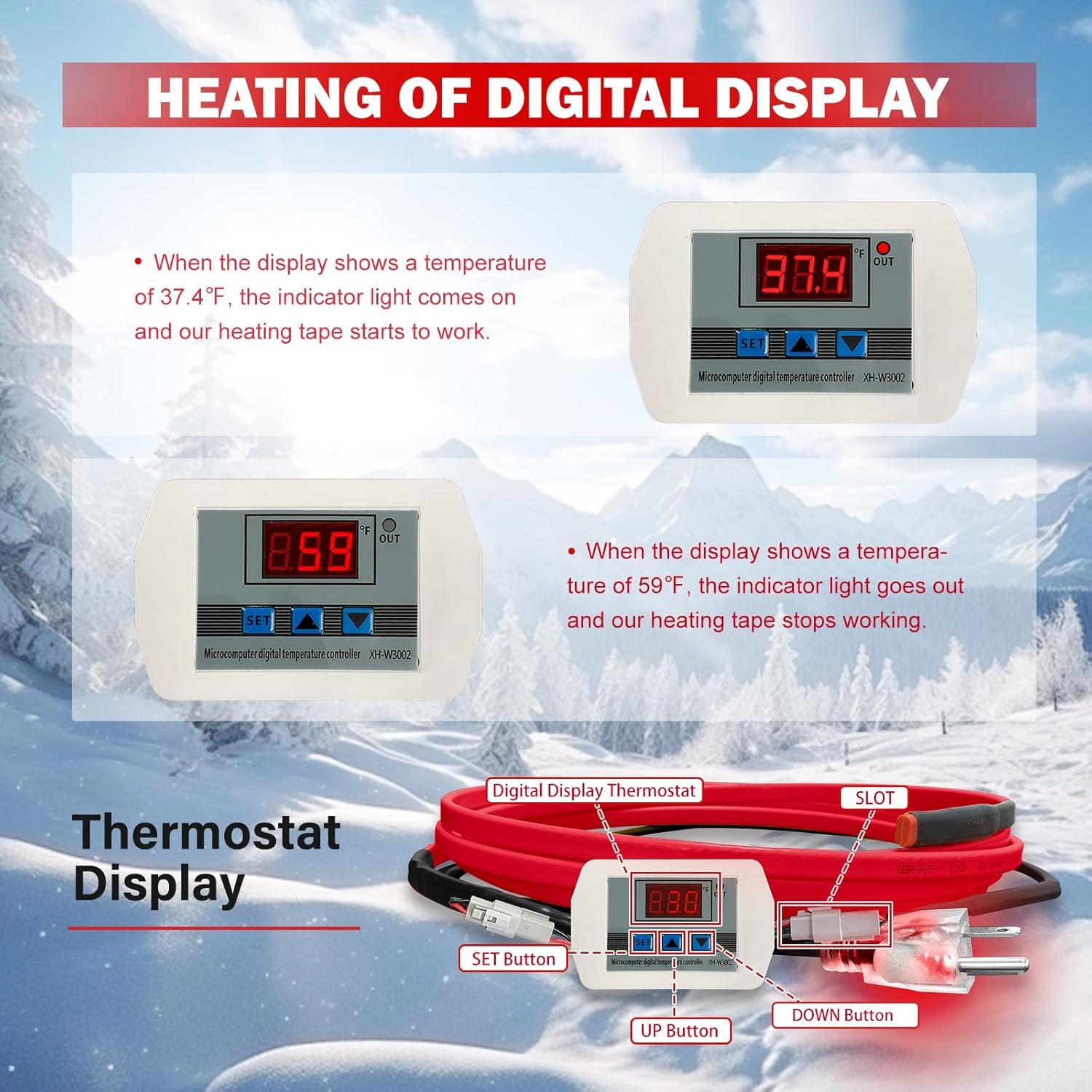 Cinta Térmica OEBLD 6FT para Tuberías de Agua - Protección Congelamiento
