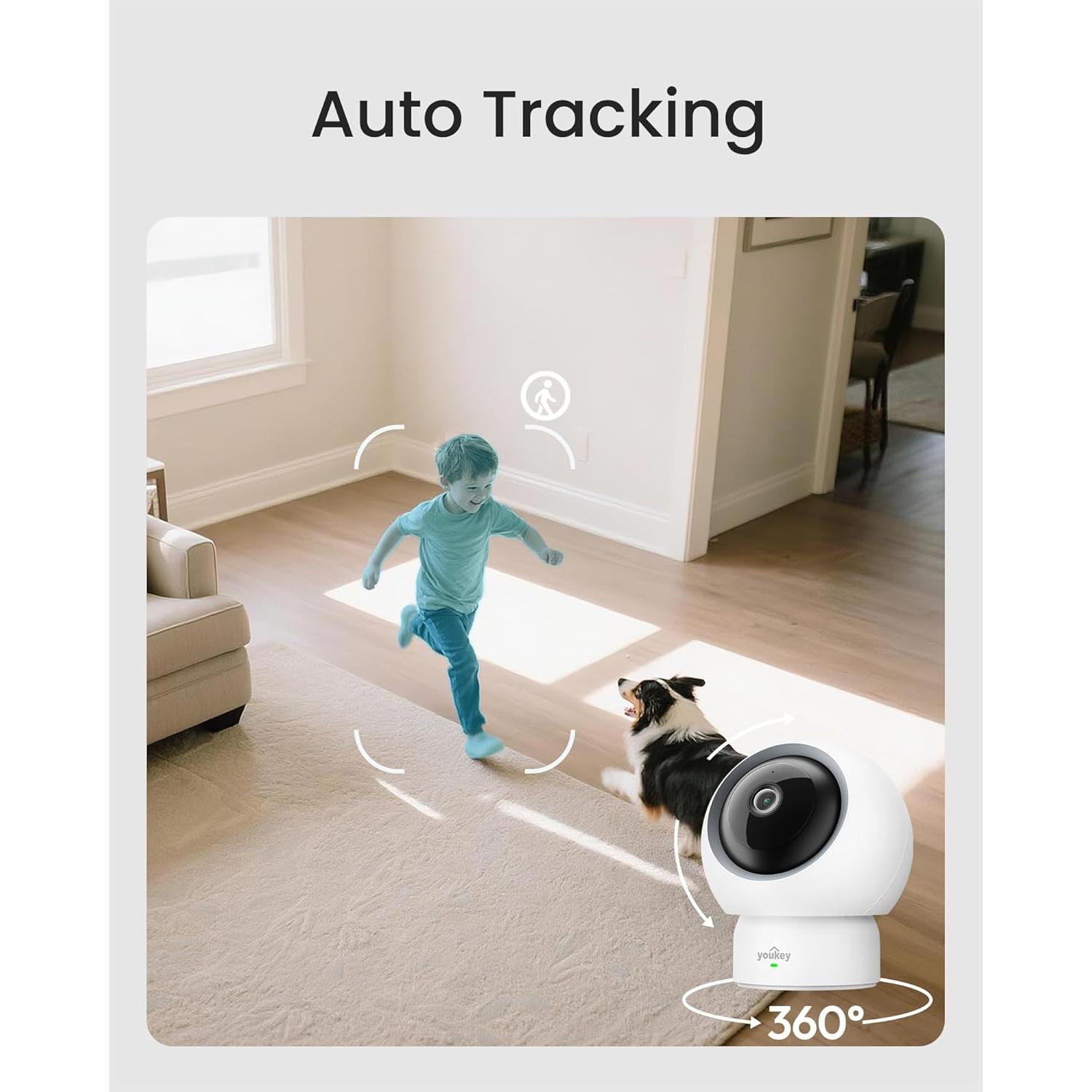 Cámara de Seguridad Interior Youkey P310 2.5K WiFi 6 con IA