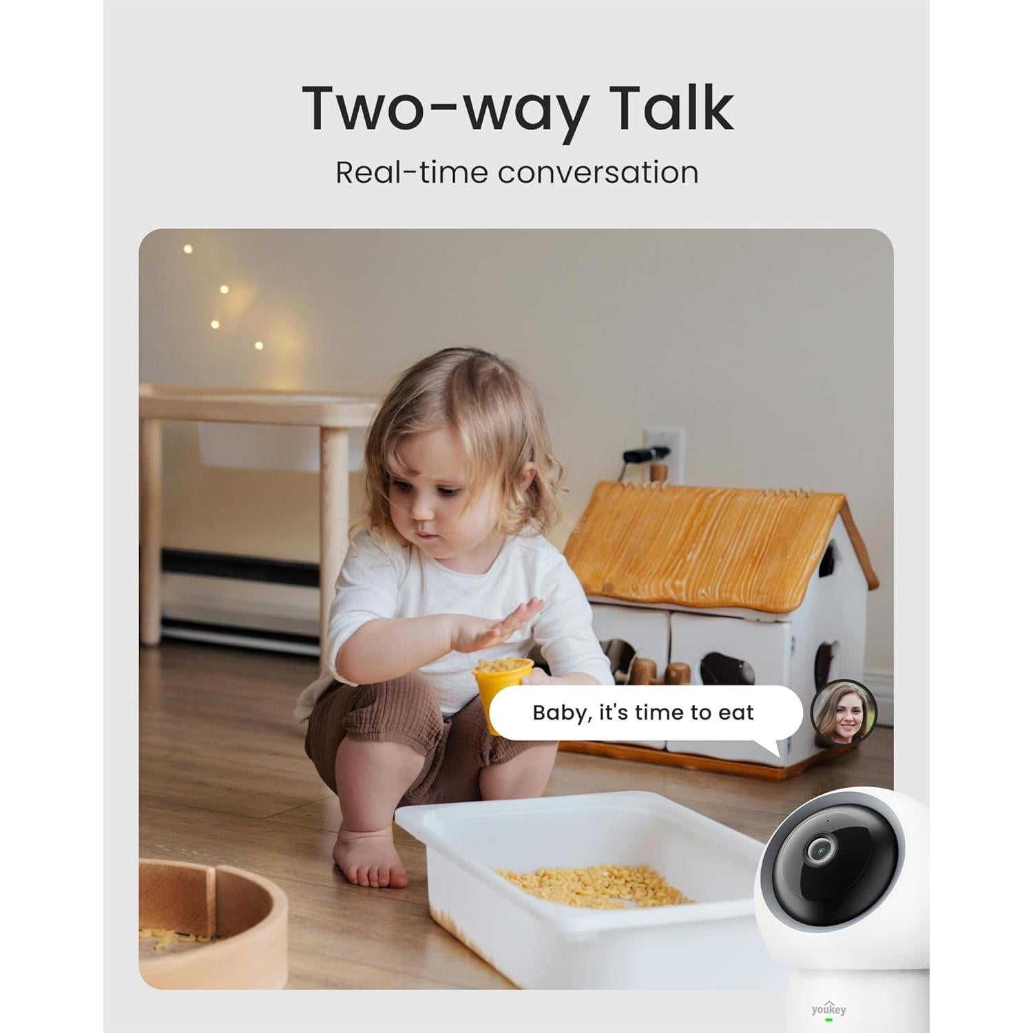 Cámara de Seguridad Interior Youkey P310 2.5K WiFi 6 con IA