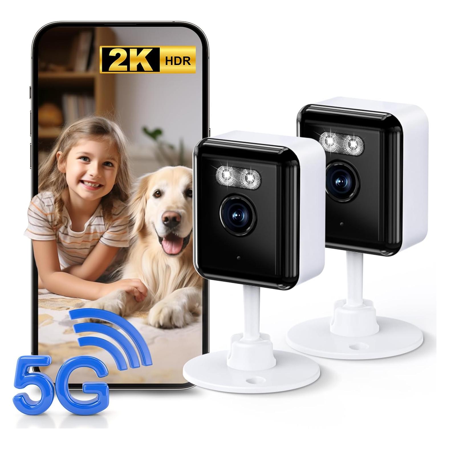 Cámara de Seguridad Interior Gianteye 2K Wi-Fi Doble Banda