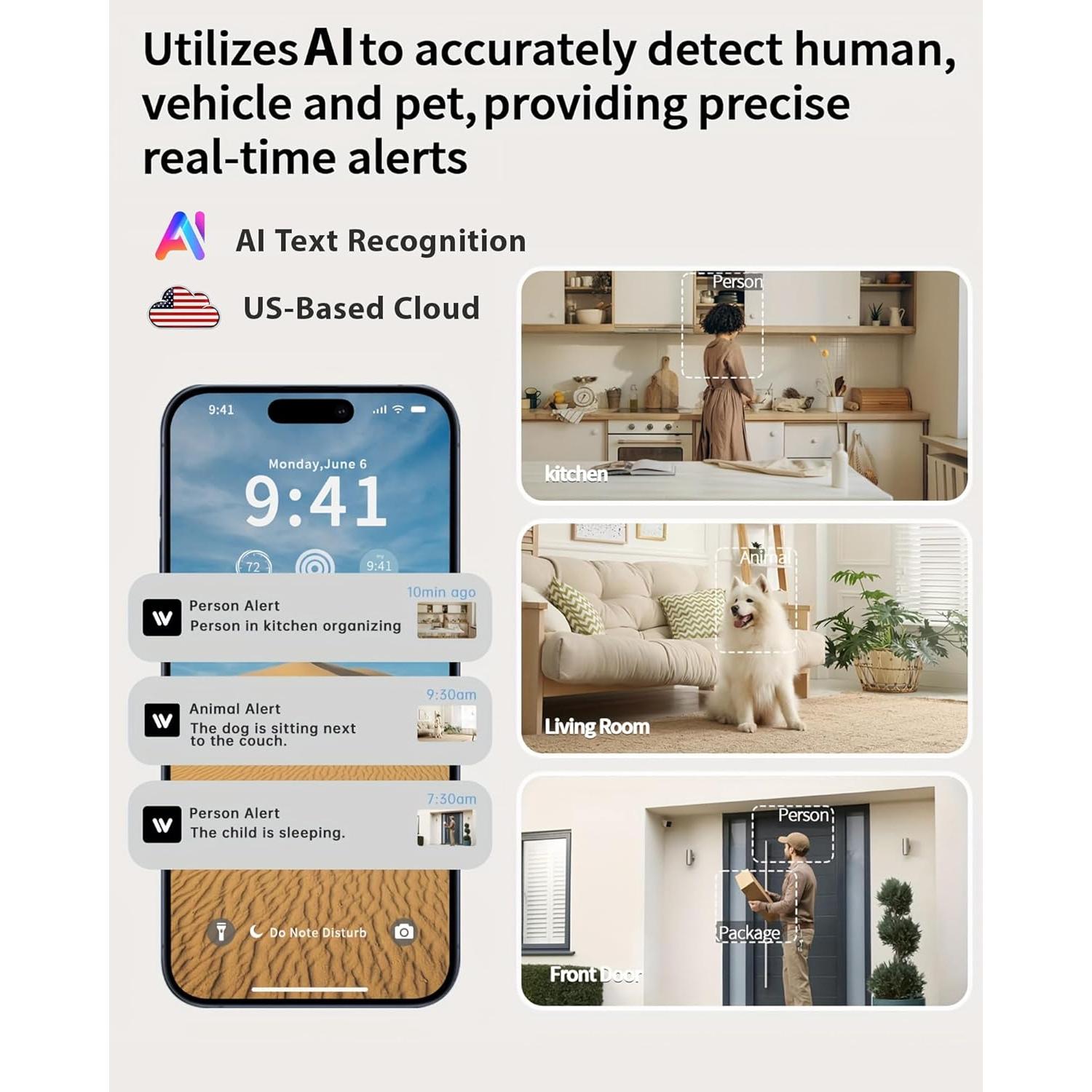 Cámara de Seguridad Interior Gianteye 2K Wi-Fi Doble Banda