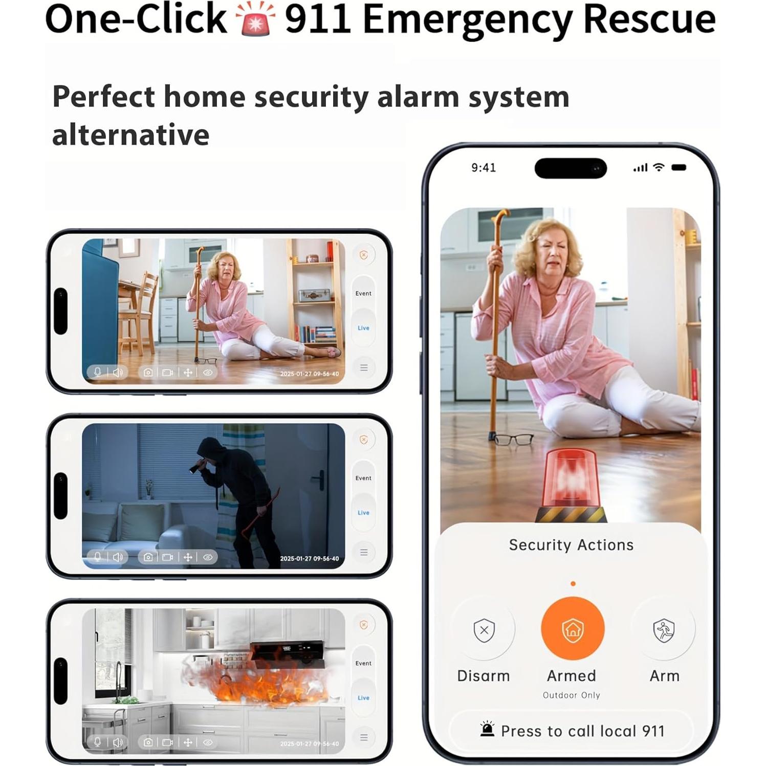 Cámara de Seguridad Interior Gianteye 2K Wi-Fi Doble Banda