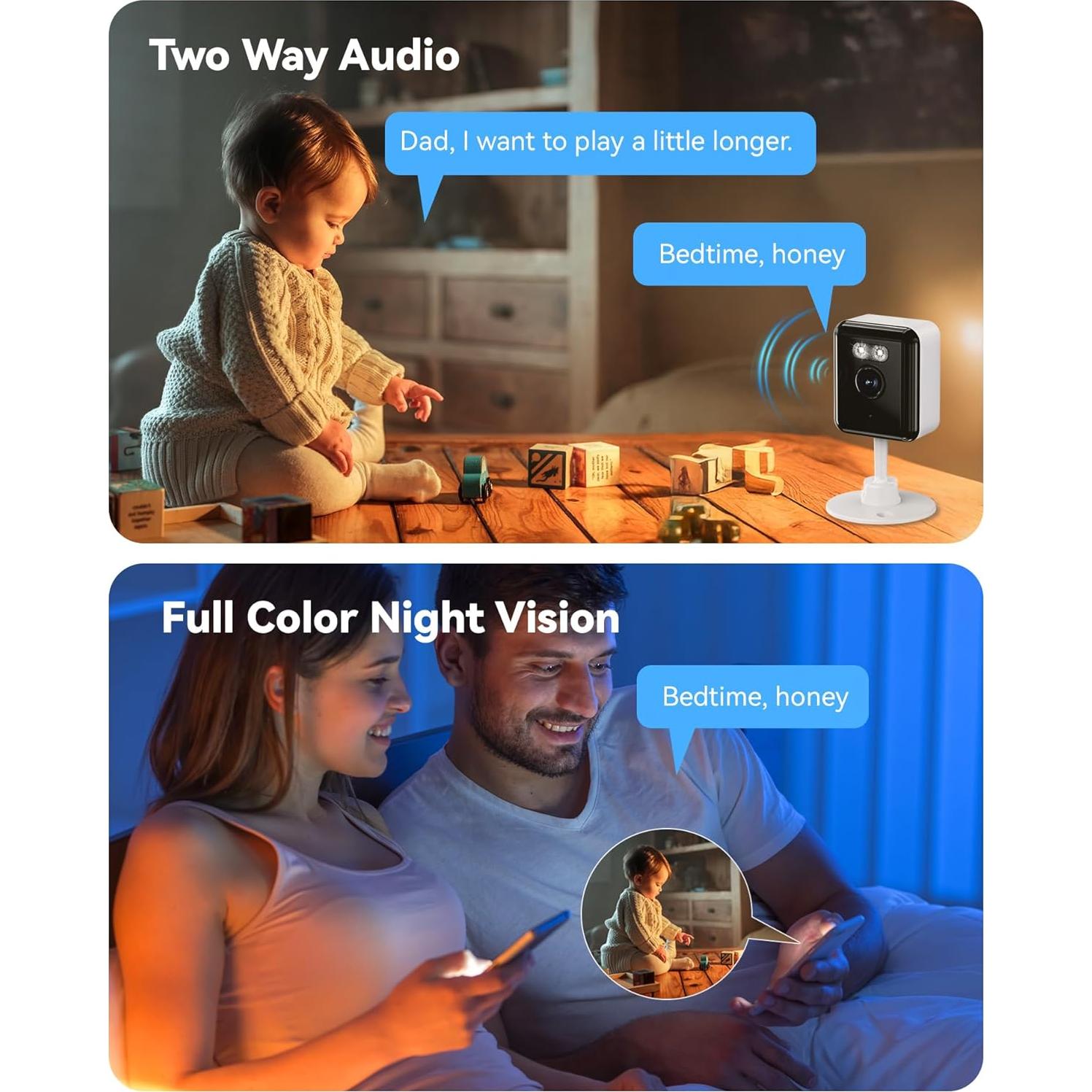 Cámara de Seguridad Interior Gianteye 2K Wi-Fi Doble Banda