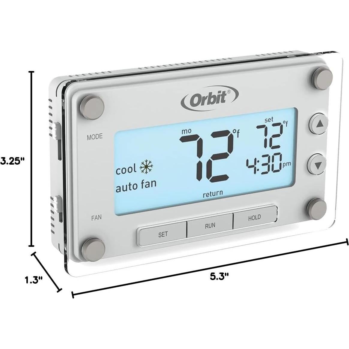 Termostato Programable Orbit Clear Comfort Pro 83521 Blanco