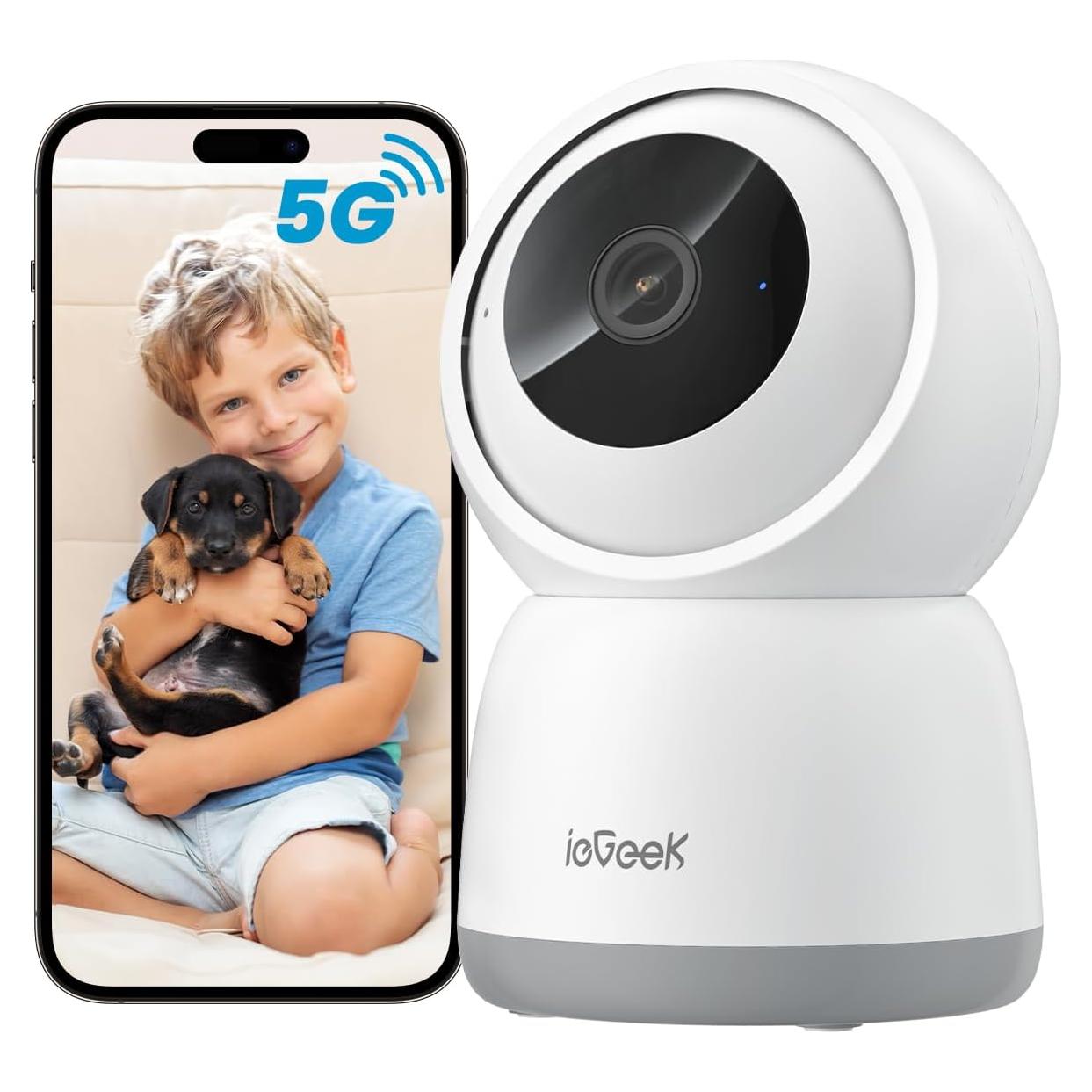 Cámara de Seguridad Interior ieGeek 2K 3MP WiFi con Alexa