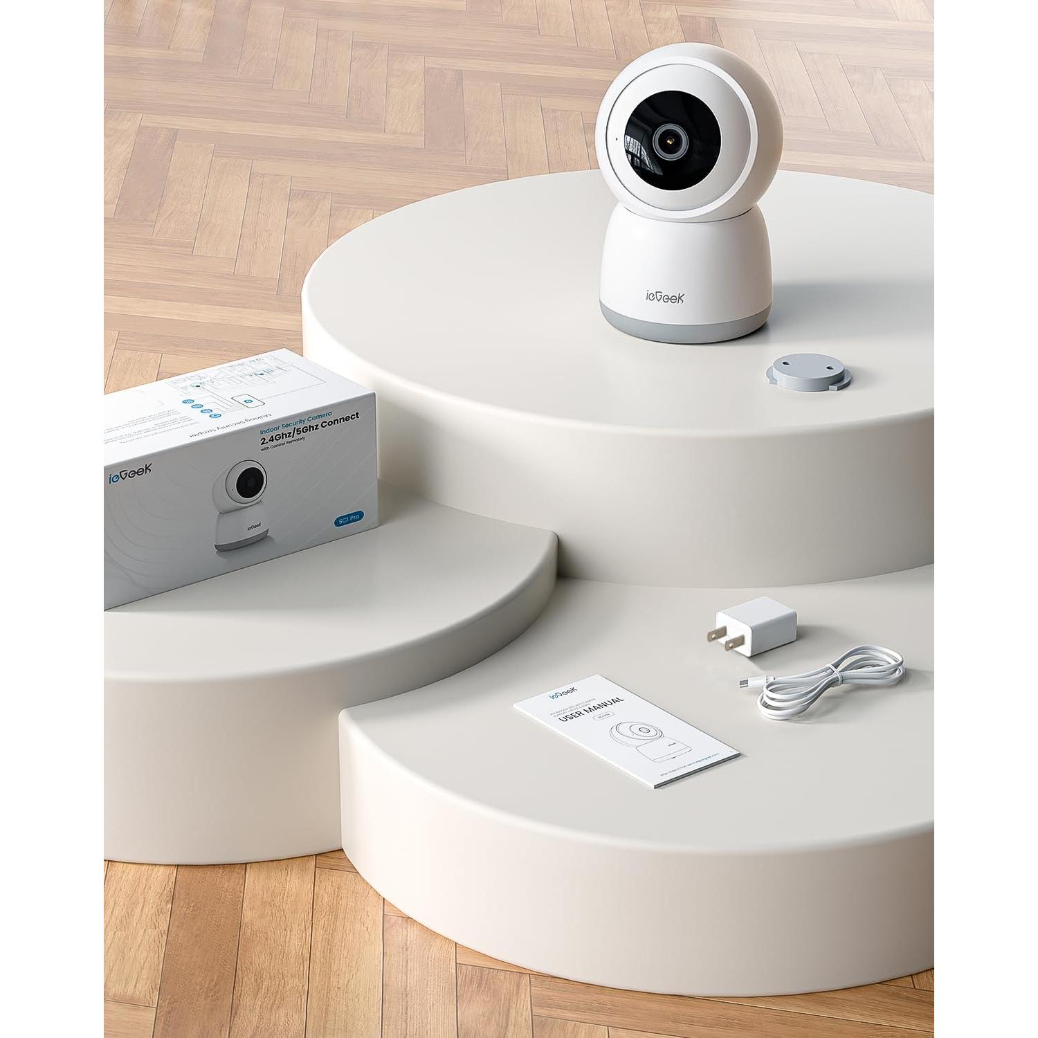 Cámara de Seguridad Interior ieGeek 2K 3MP WiFi con Alexa