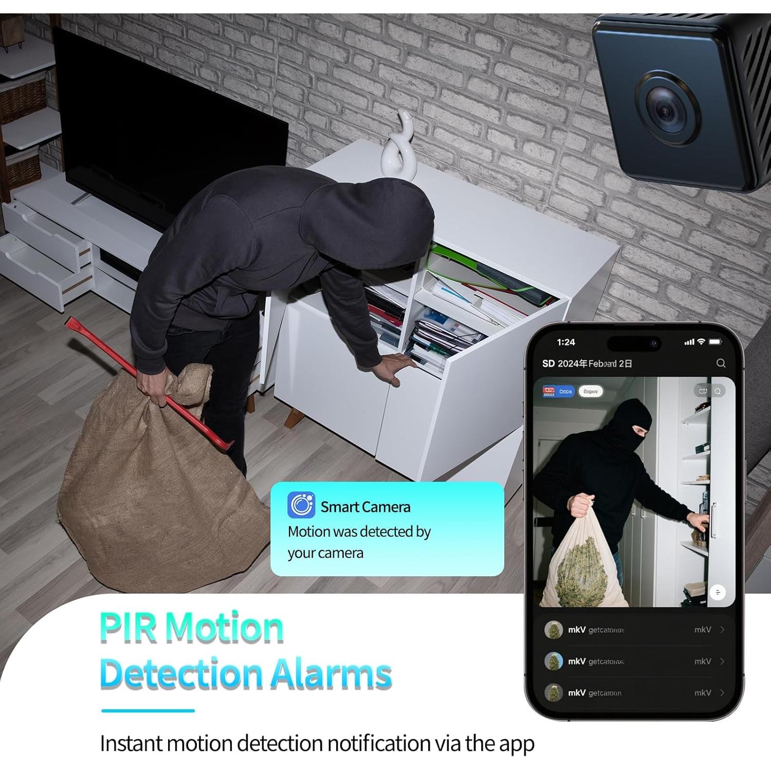 Cámara de Seguridad Inalámbrica LMQPT HD 1080P con AI