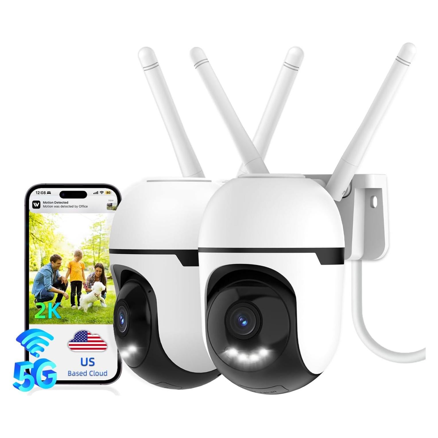 Cámara de Seguridad WiFi Potegrap 2K HD 24/7 con Alarma AI 911