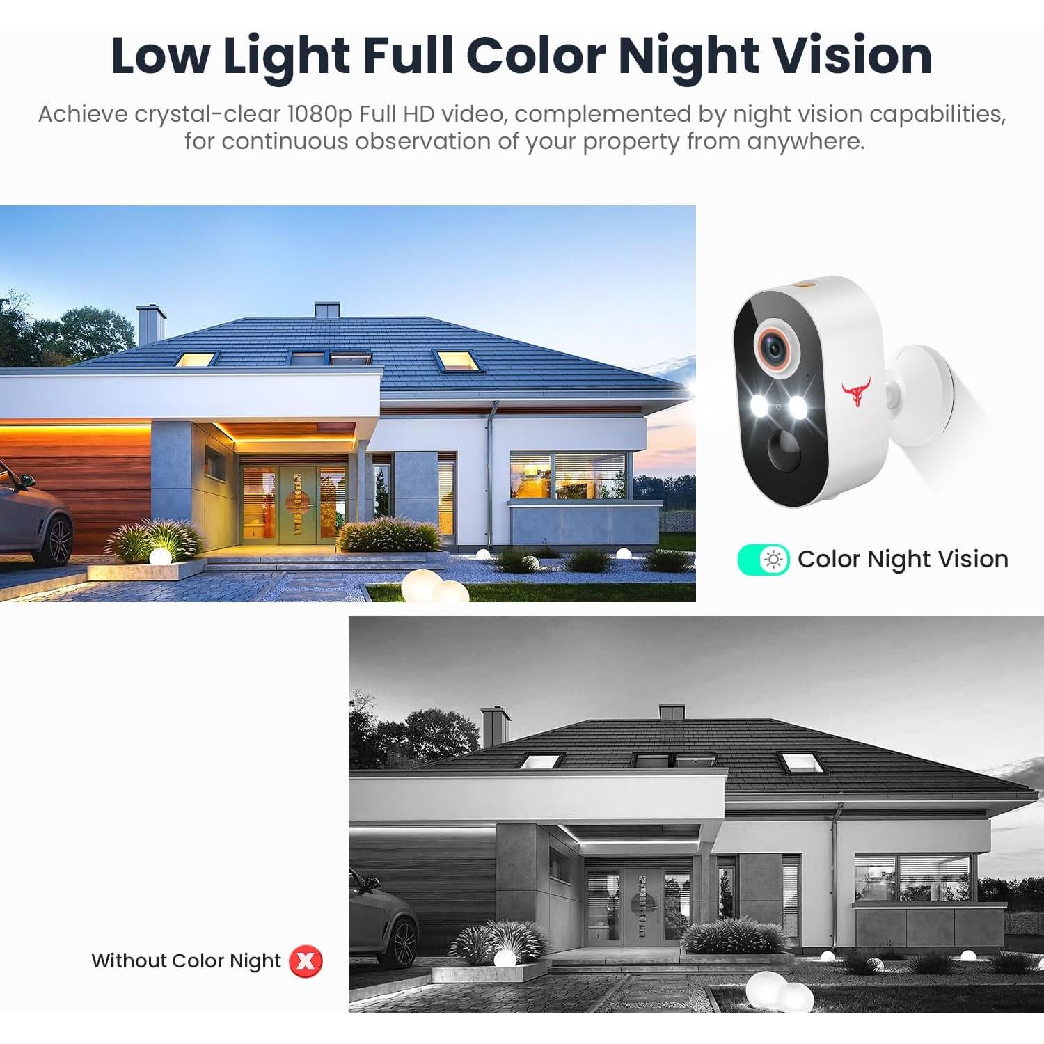 Cámara de Seguridad Inalámbrica 1080p Eken M9 Solar con IA