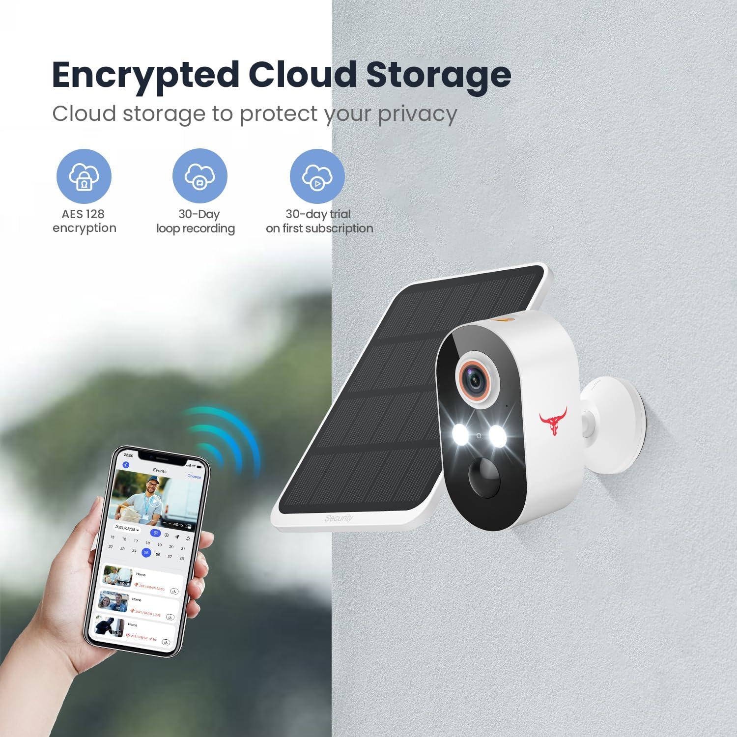 Cámara de Seguridad Inalámbrica 1080p Eken M9 Solar con IA