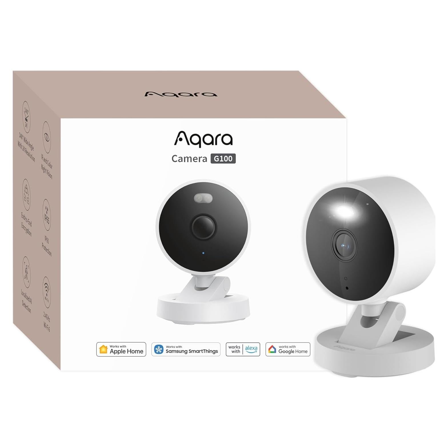 Cámara de Seguridad Aqara G100 2K Wi-Fi 6 IP65 Blanco