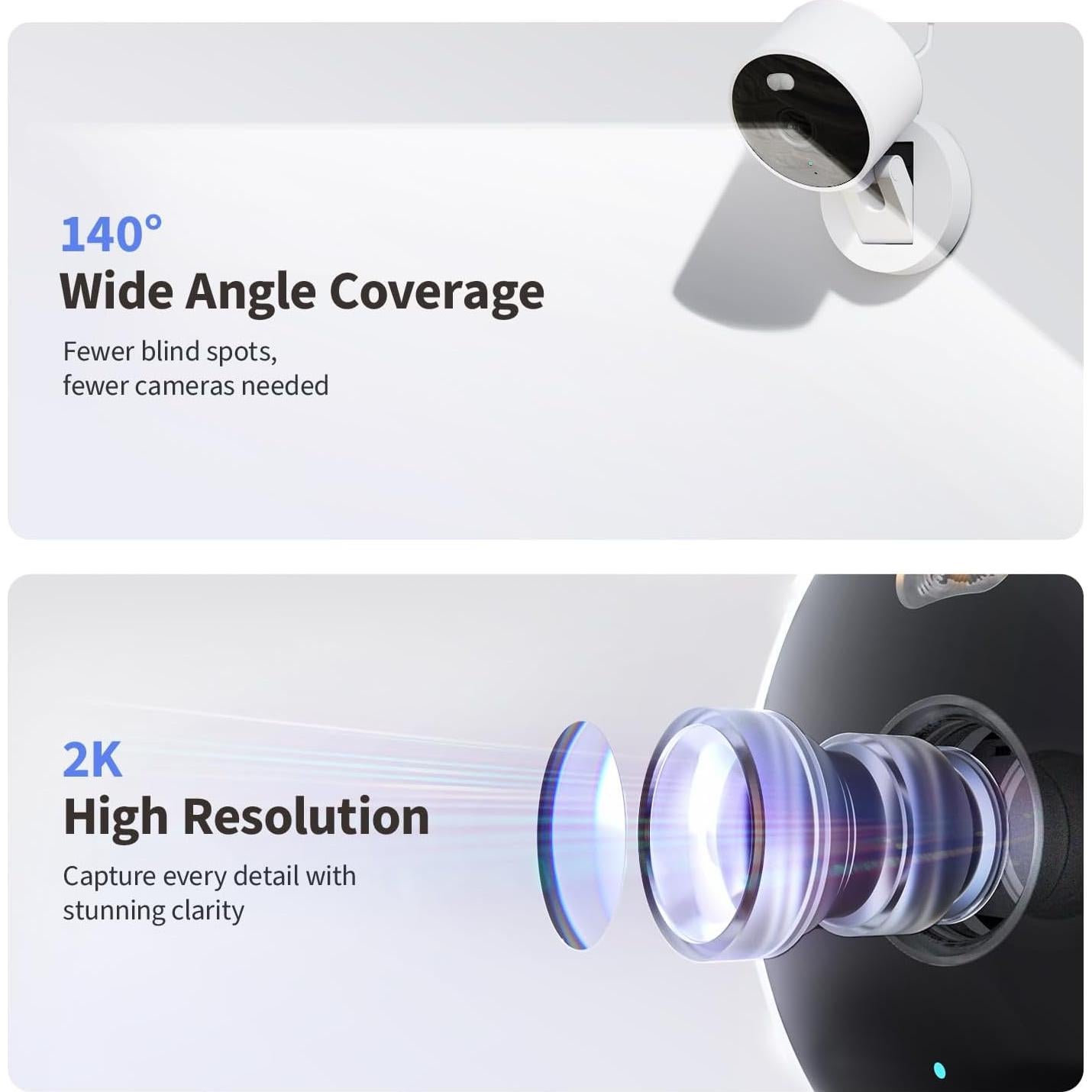 Cámara de Seguridad Aqara G100 2K Wi-Fi 6 IP65 Blanco