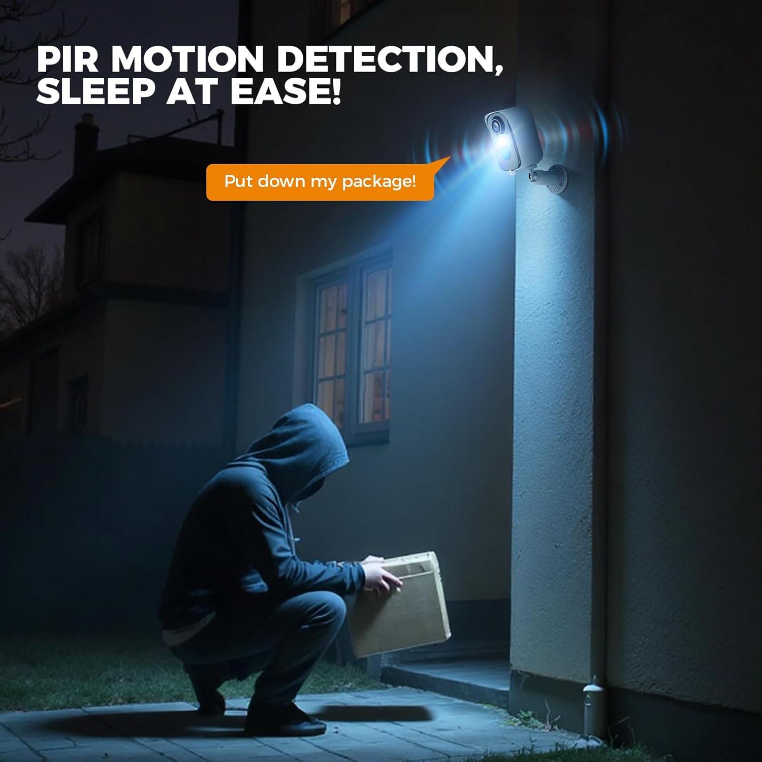 Cámara de Seguridad Inalámbrica Cadrali 2K HD con Batería 5200mAh