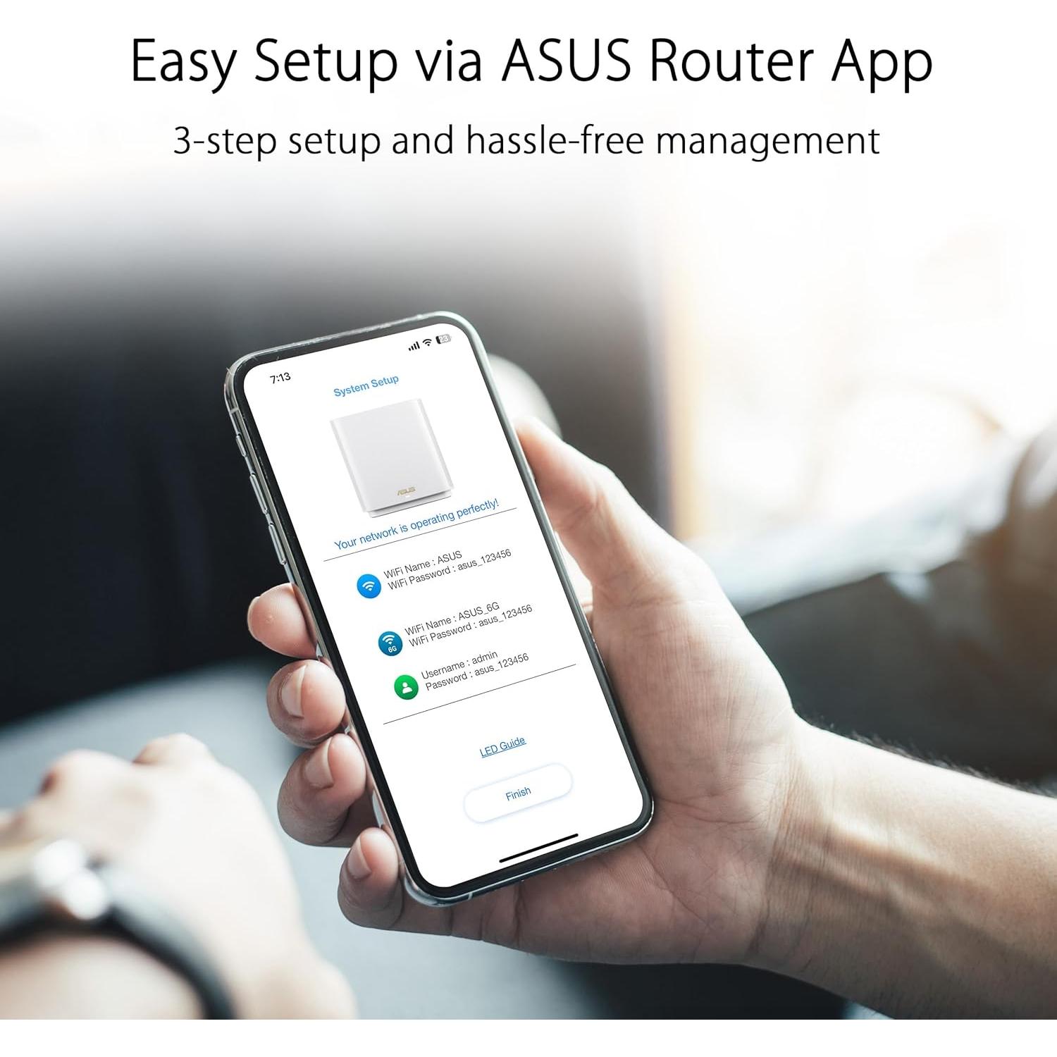 ASUS ZenWiFi Malla Tri-banda WiFi 6E 7800Mbps 2PK