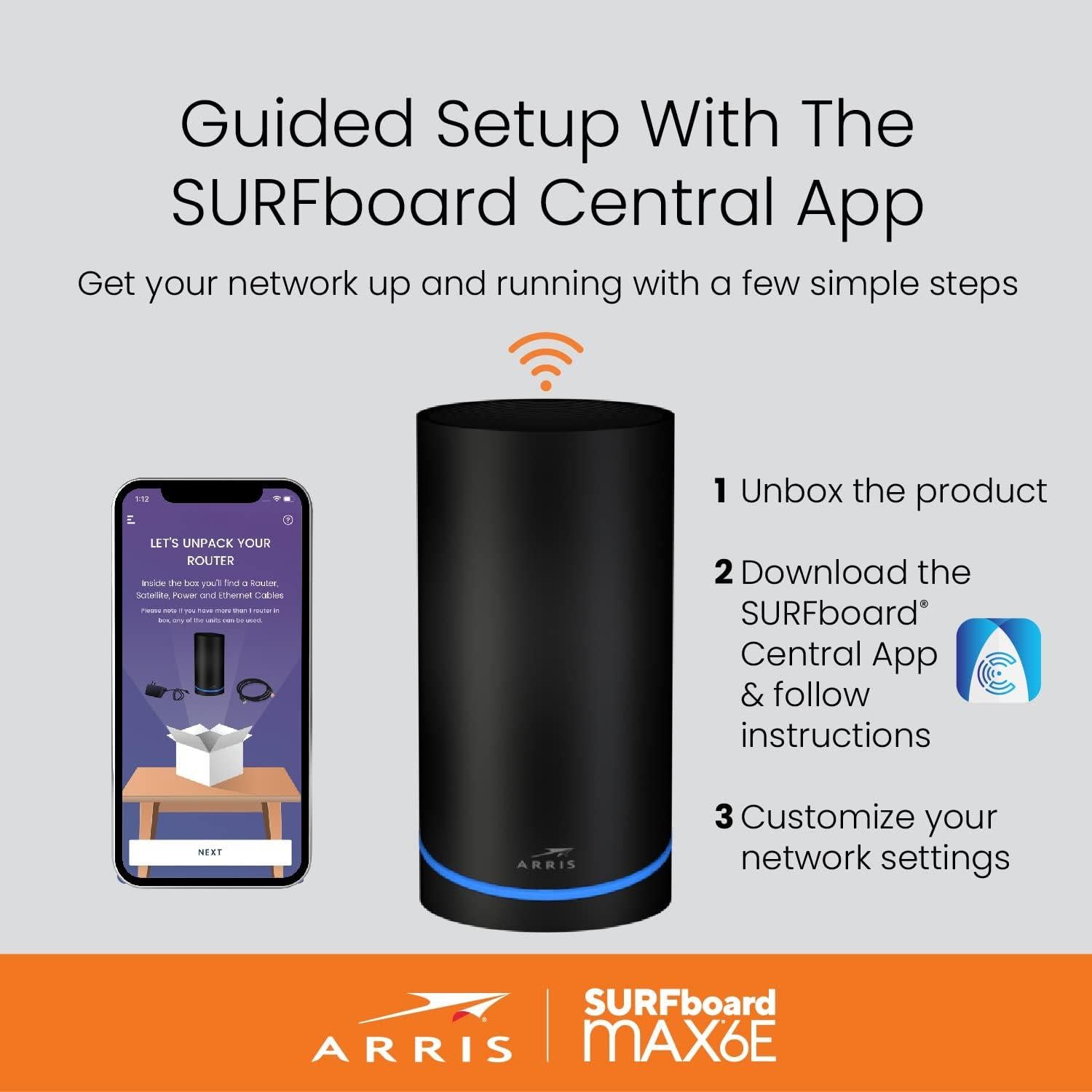 Sistema Mesh Wi-Fi 6E ARRIS Surfboard mAX W161 - 6600 Mbps