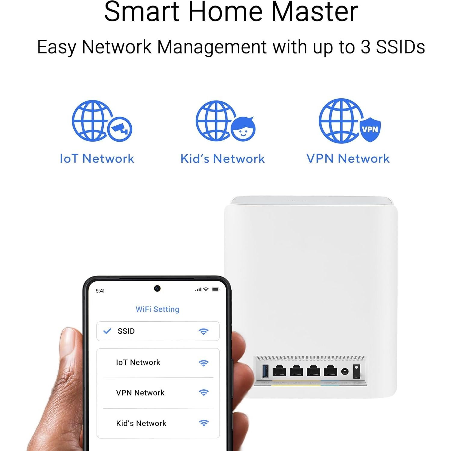 ASUS ZenWiFi BT8 - Pack de 3 Mesh WiFi 7 Tri-Banda 14 Gbps