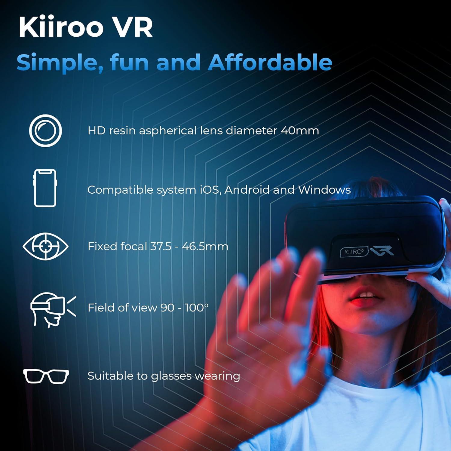 Auricular VR Kiiroo para Smartphone 5.5"-7.2" HD Ajustable