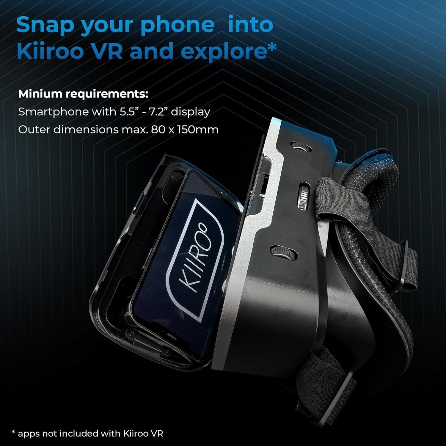 Auricular VR Kiiroo para Smartphone 5.5"-7.2" HD Ajustable