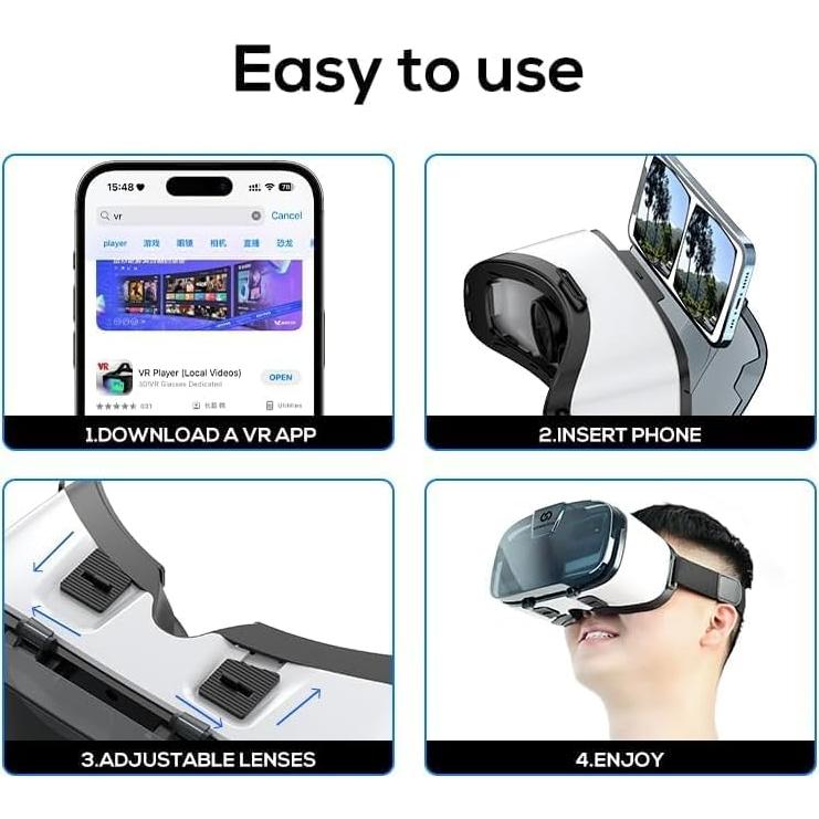 Auriculares VR 3D UMEEUTOO para Smartphone 4.5-6.3" HD