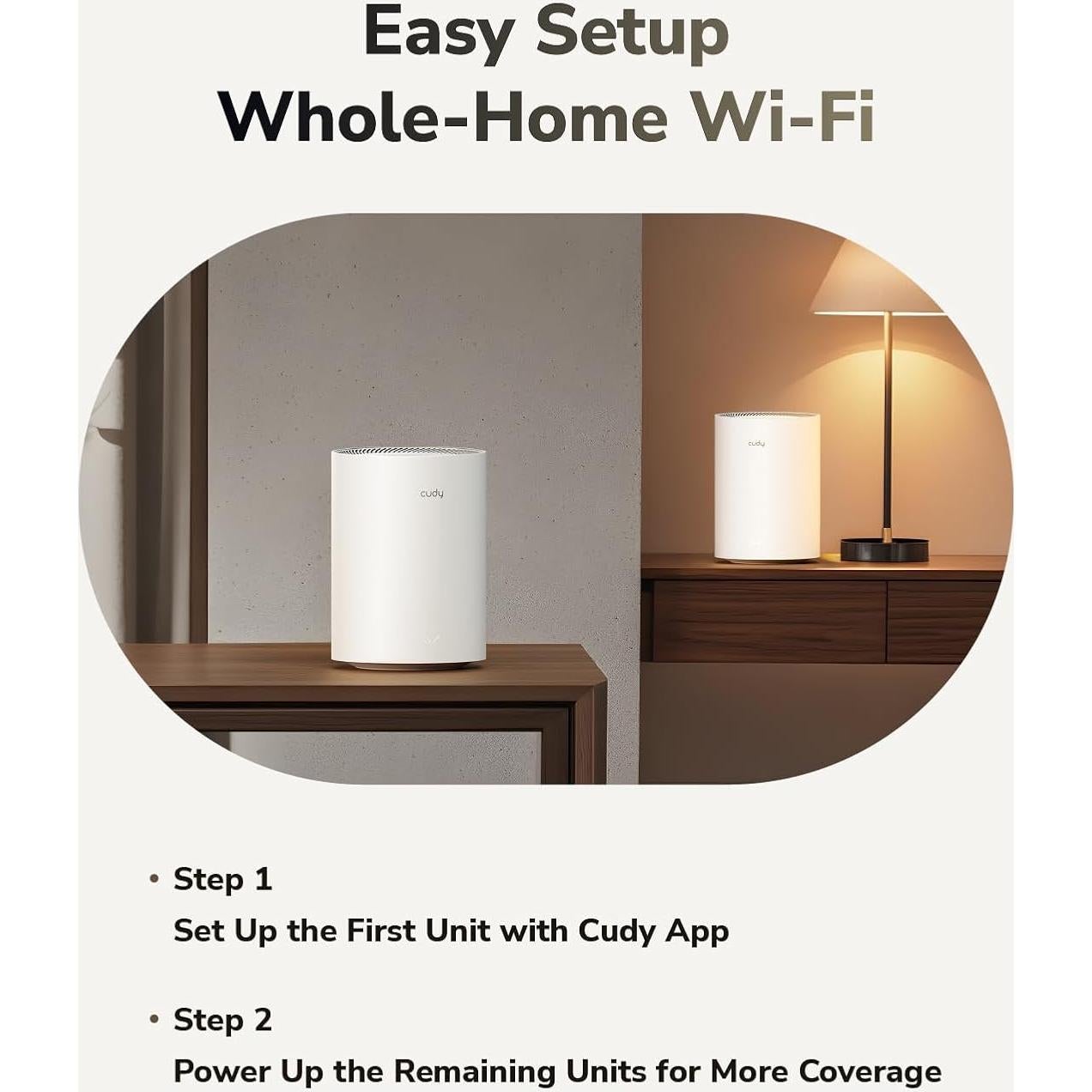 Sistema Wi-Fi Mesh Cudy M3600 2-Pack Doble Banda 3.6 Gbps