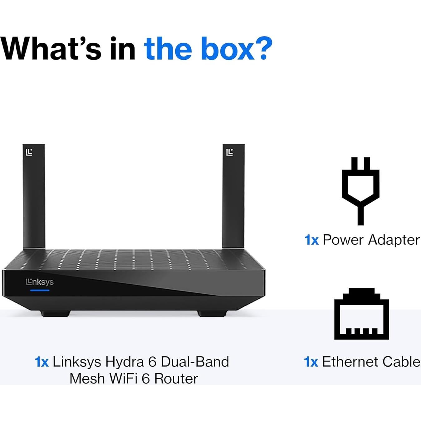 Enrutador Mesh WiFi 6 Linksys MR20EC Doble Banda 3.0 Gbps