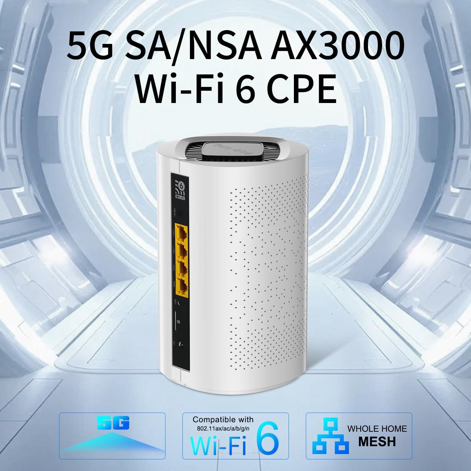 Router 5G Doble SIM WiFi 6 Wiflyer Z8105AX-C-RM520