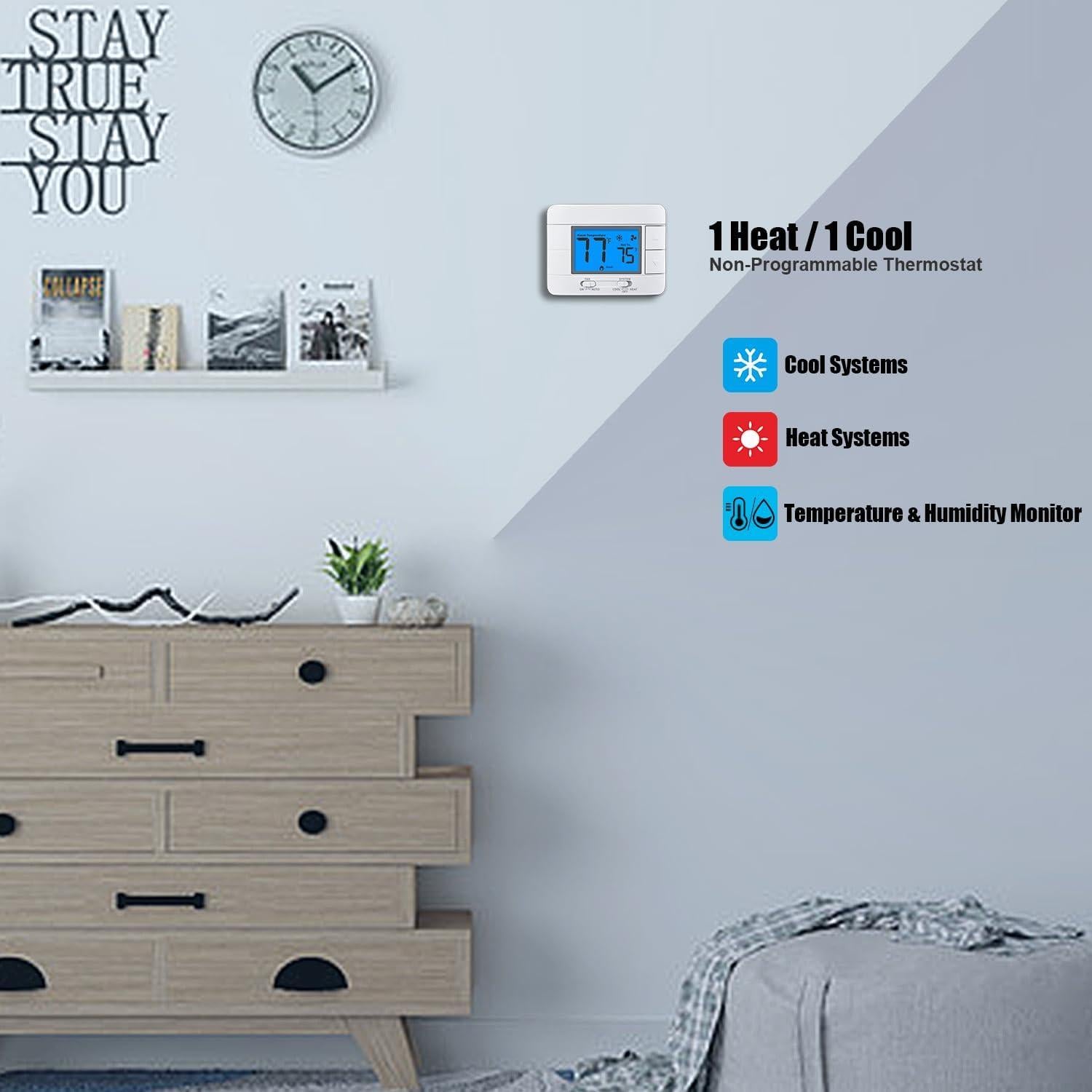 Termostato Digital No Programable Garystat G701 1 Calor 1 Frío