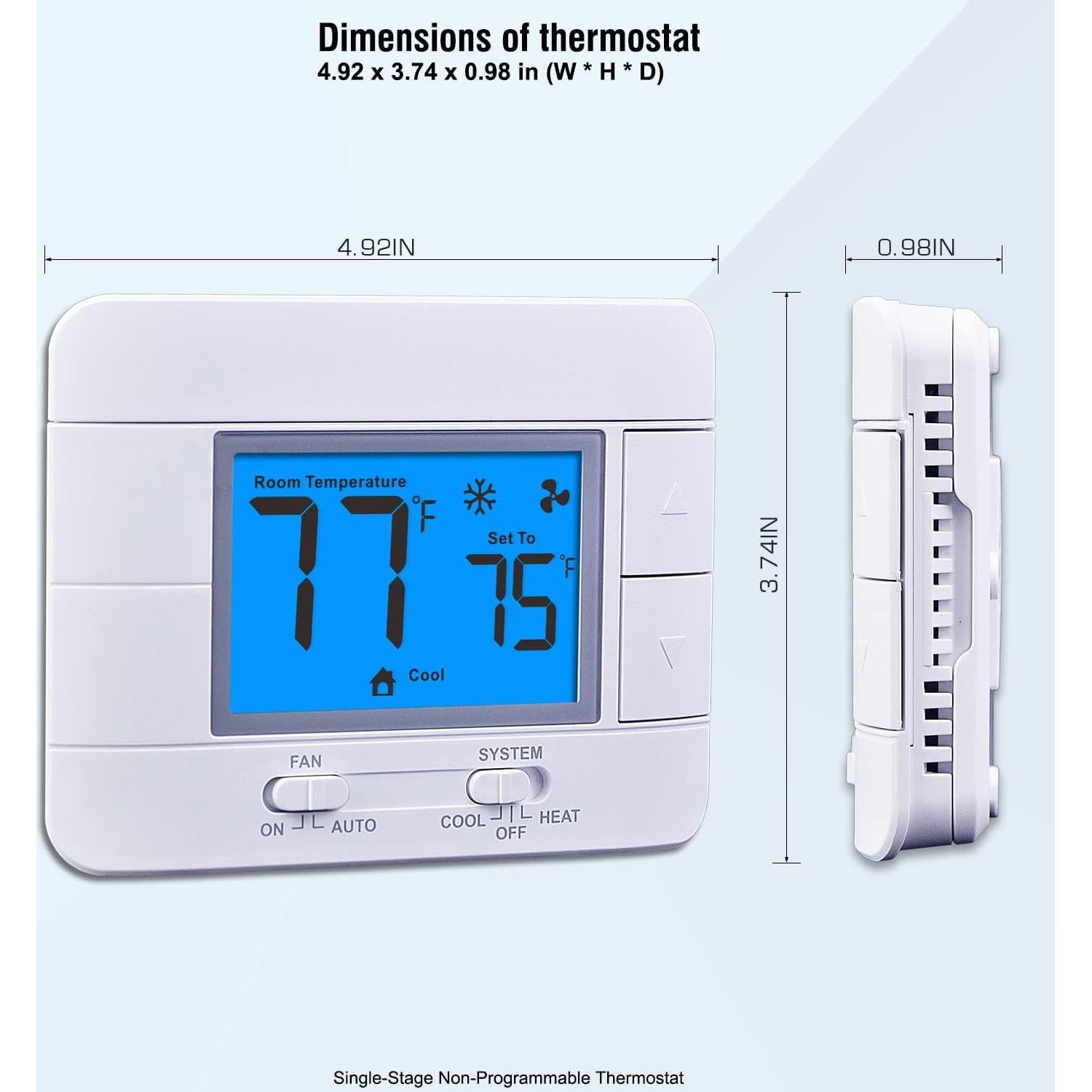 Termostato Digital No Programable Garystat G701 1 Calor 1 Frío