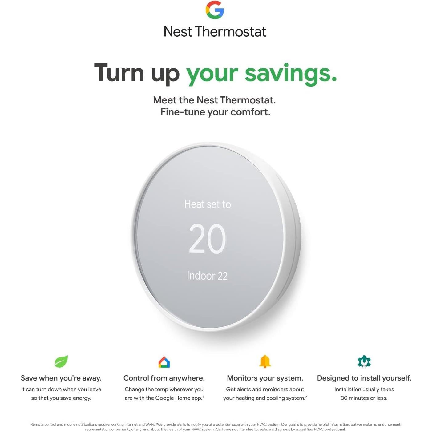 Termostato Inteligente Google Nest T3007ES - Wifi Programable