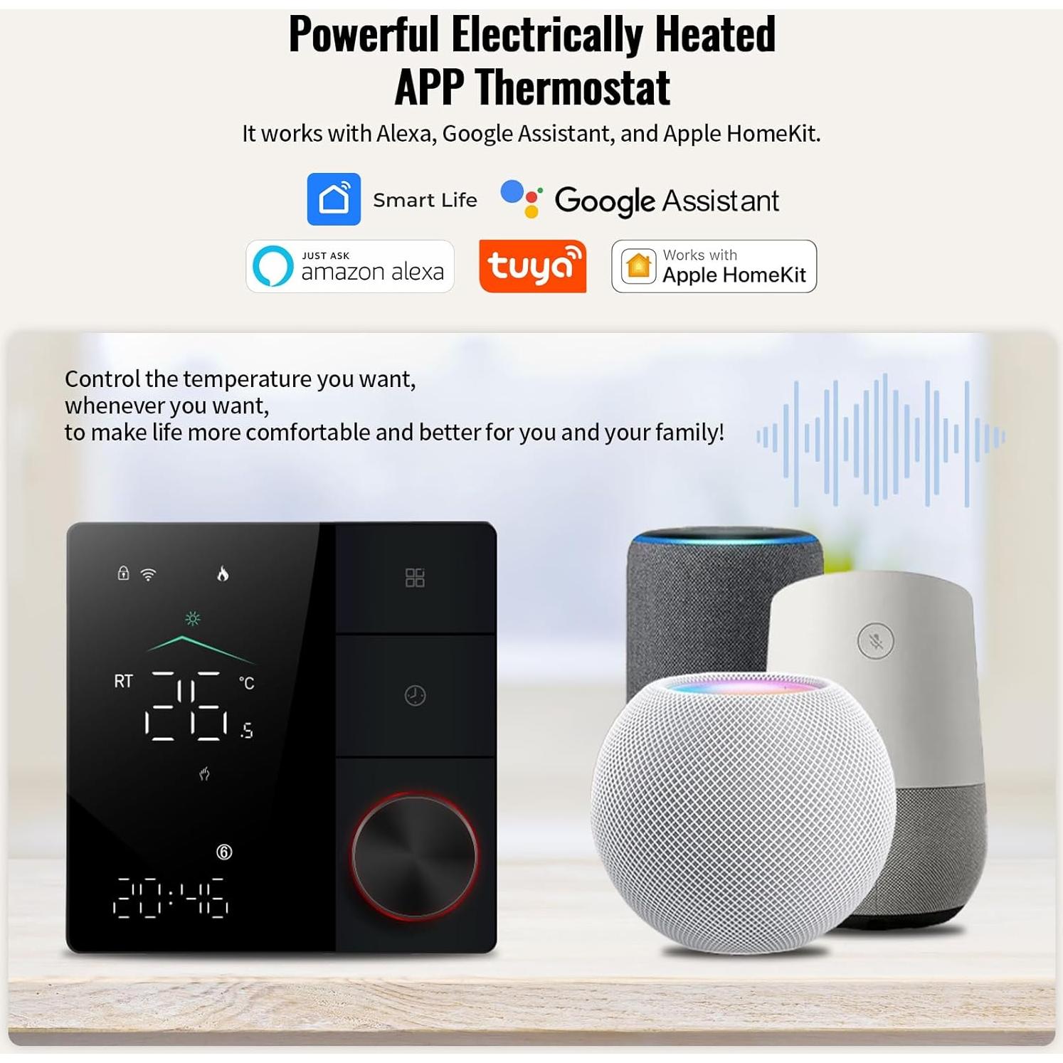 Termostato Inteligente Bestechy BHT-18GBLW-MT WiFi 240V