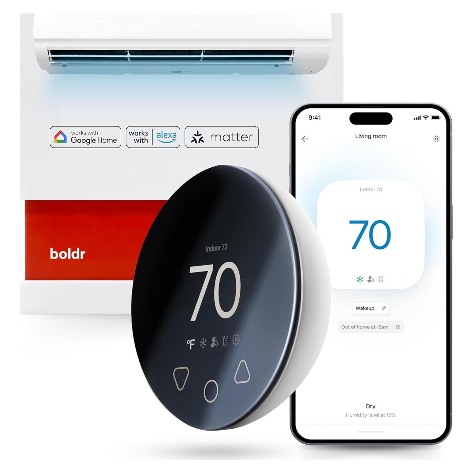 Termostato Inteligente Boldr Klima para A/C y Bombas de Calor