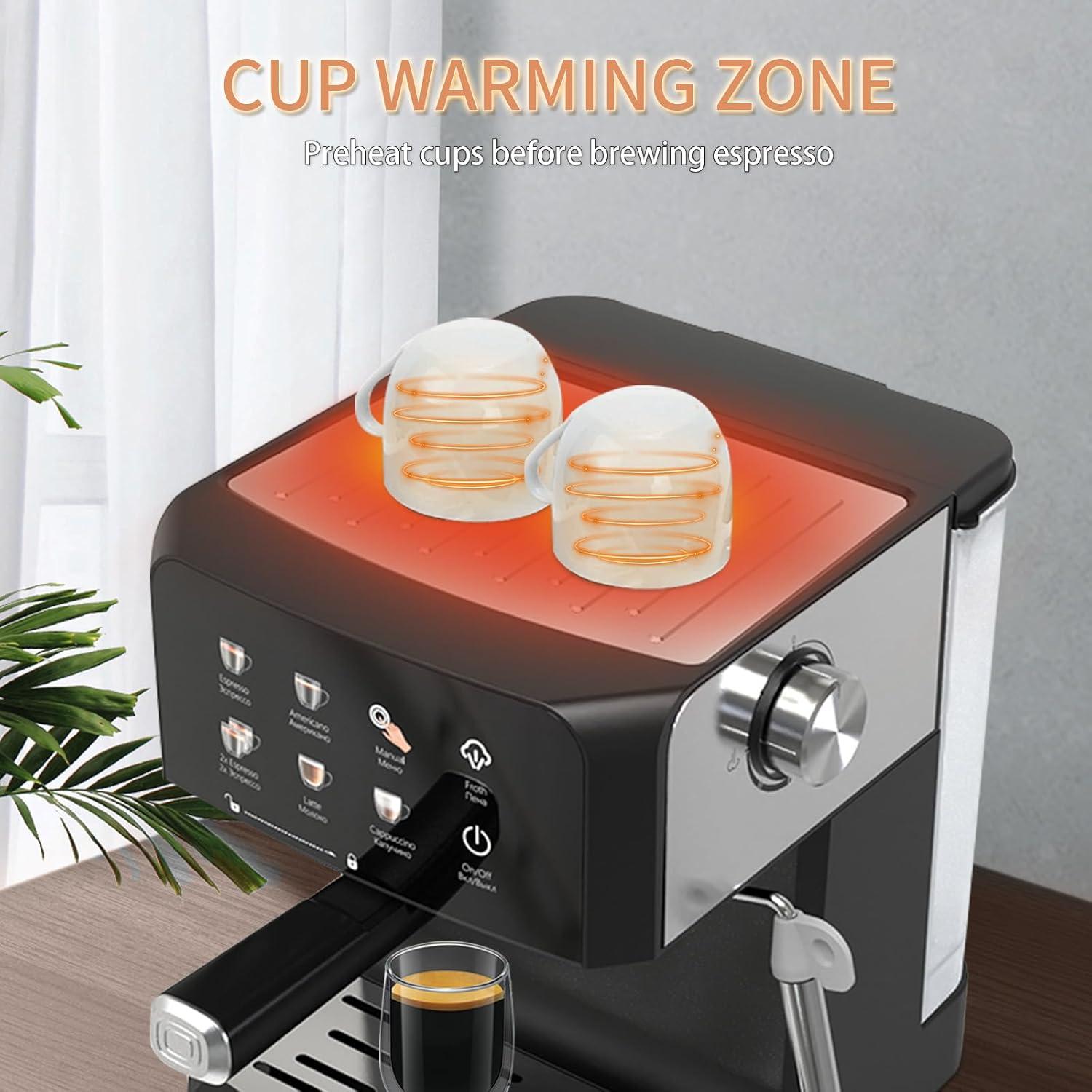 Máquina de Espresso AMZRIGG 8023 20 Bar con Espumador de Leche