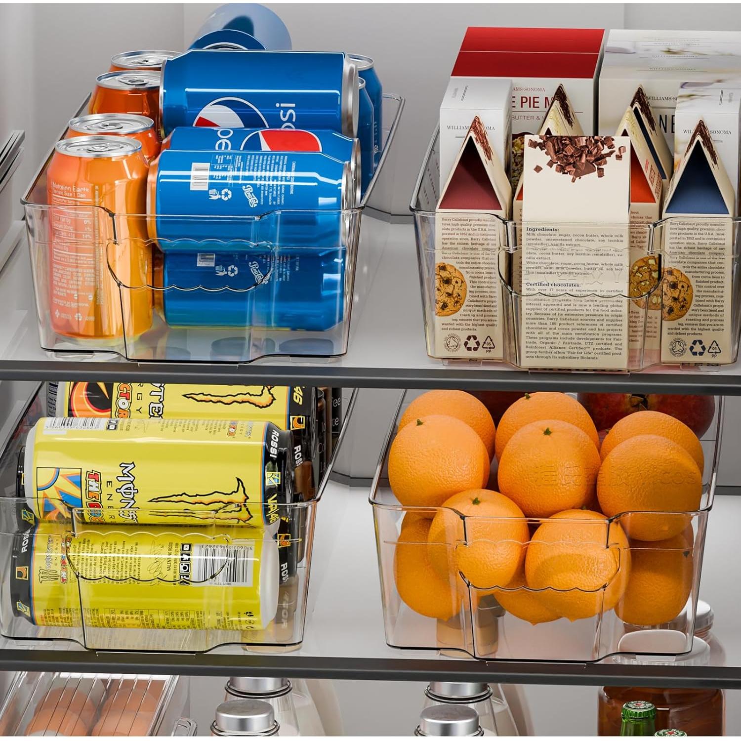 Paquete de 4 Contenedores Organizadores Transparentes 37.6x21.8cm