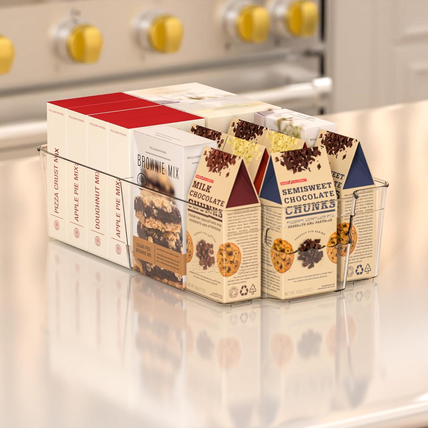 Paquete de 4 Contenedores Organizadores Transparentes 37.6x21.8cm