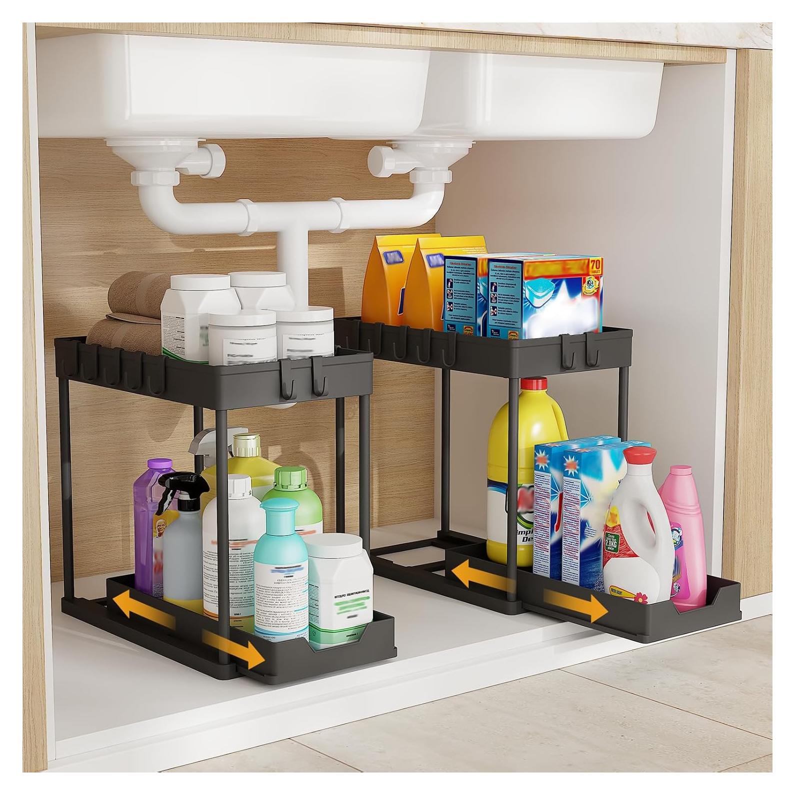 Organizadores de Almacenamiento Meltrck 2 Piezas 32.5 cm Negro