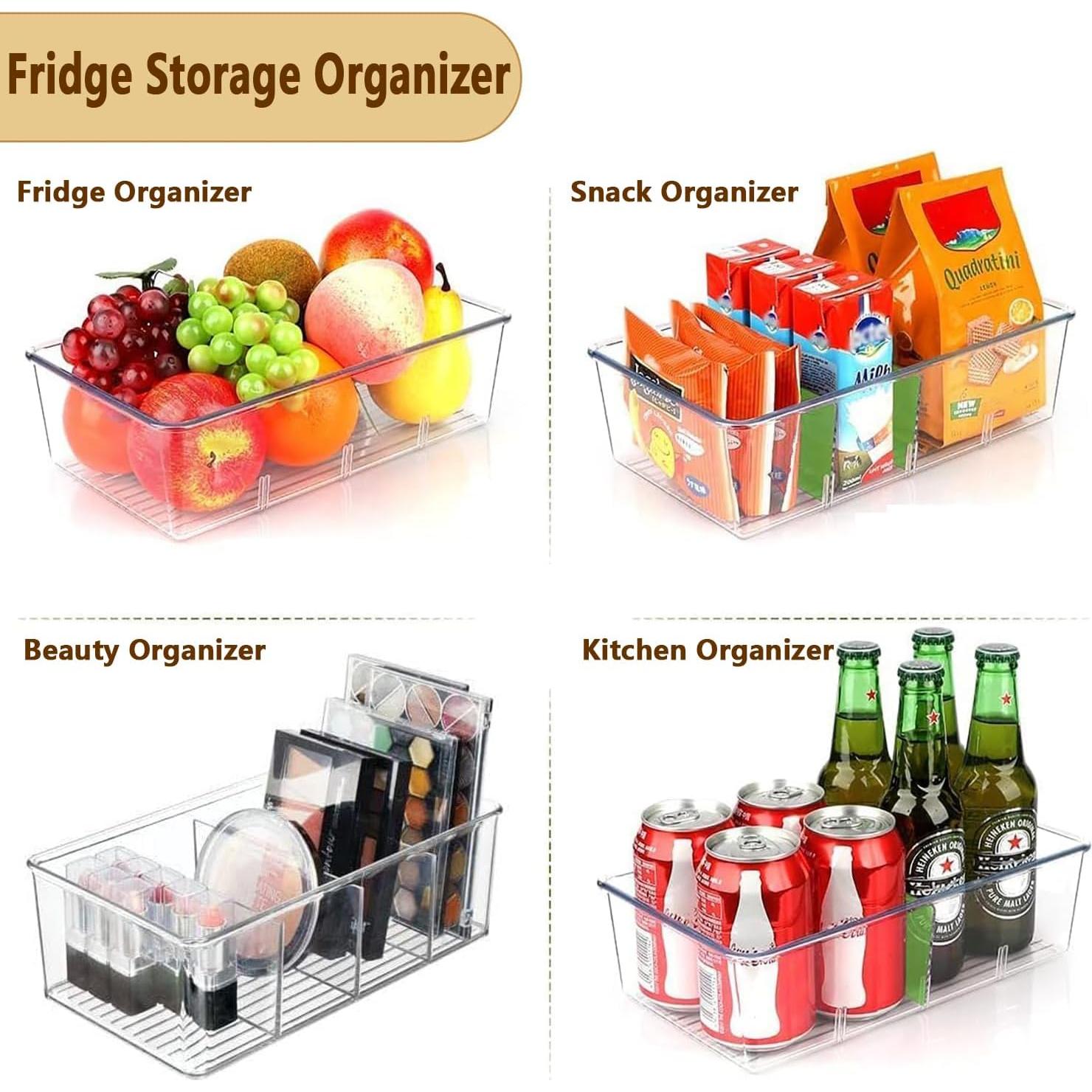 Bins de Almacenamiento Apilables AITOPMART 3 Pcs 26.4x15.5x8.9 cm