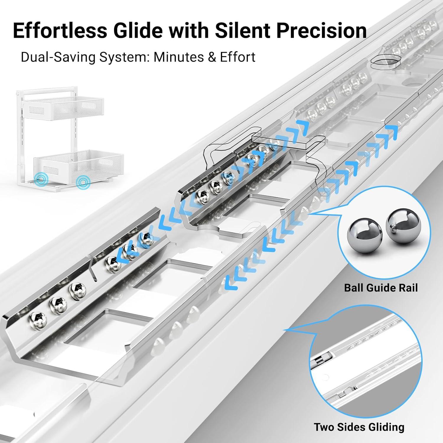Organizador Bajo el Fregadero TISTAYA Ajustable Metal Blanco