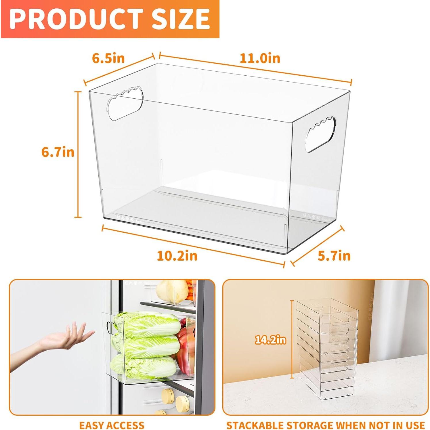 Juego de 6 Contenedores de Almacenamiento Plástico SuoXing 28 cm