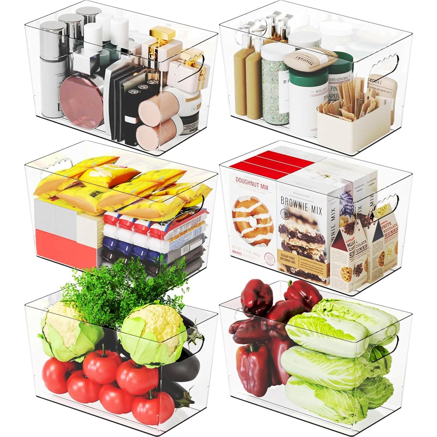 Juego de 6 Contenedores de Almacenamiento Plástico SuoXing 28 cm