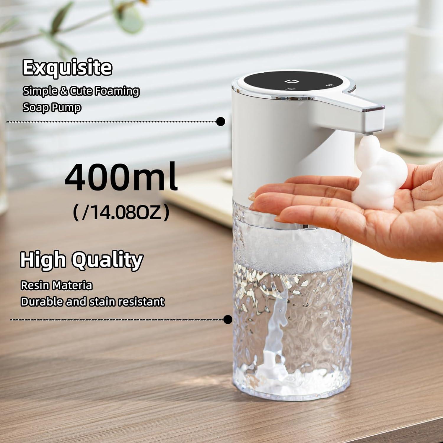 Dispensador Automático de Jabón Espumoso Haocoott 385 mL Blanco