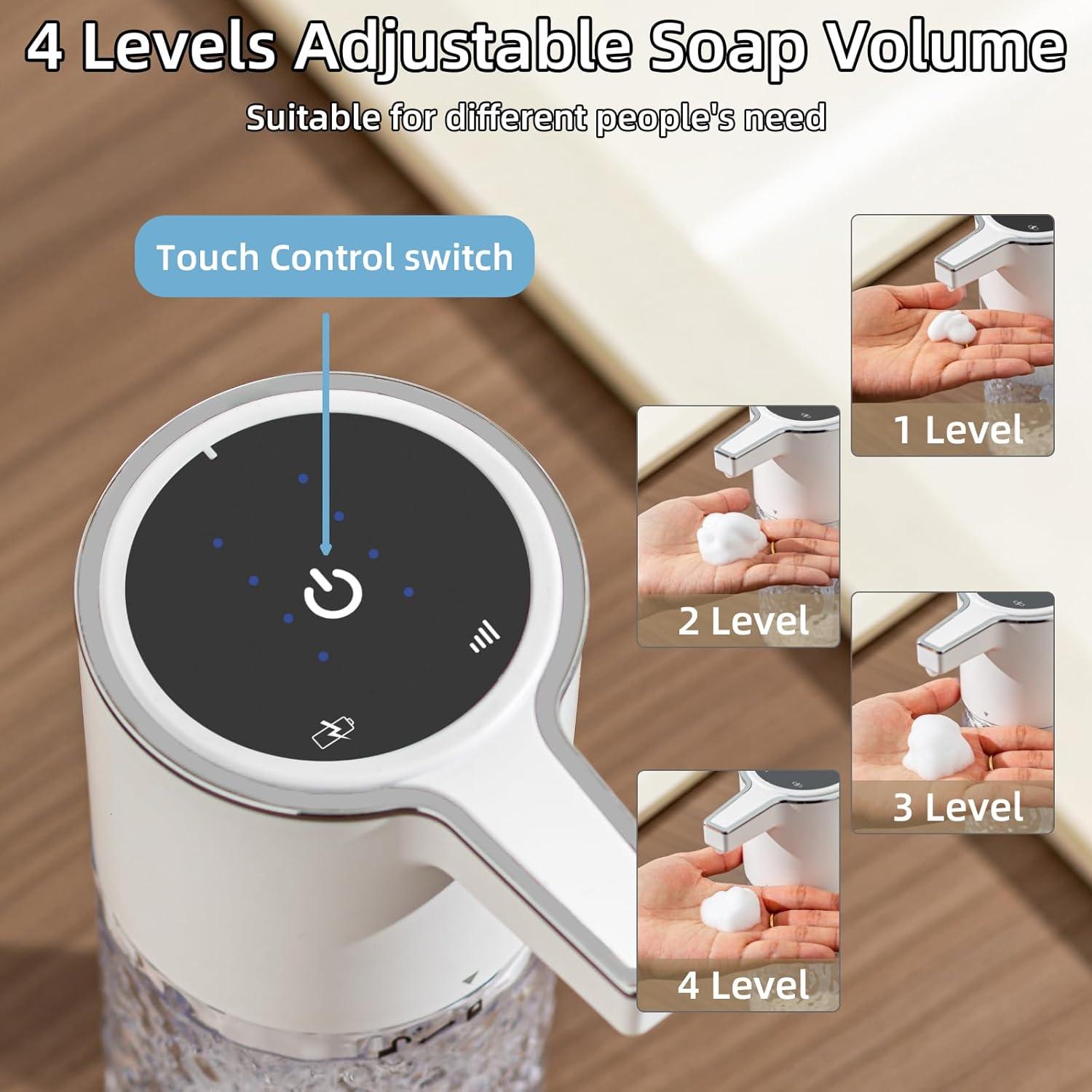 Dispensador Automático de Jabón Espumoso Haocoott 385 mL Blanco