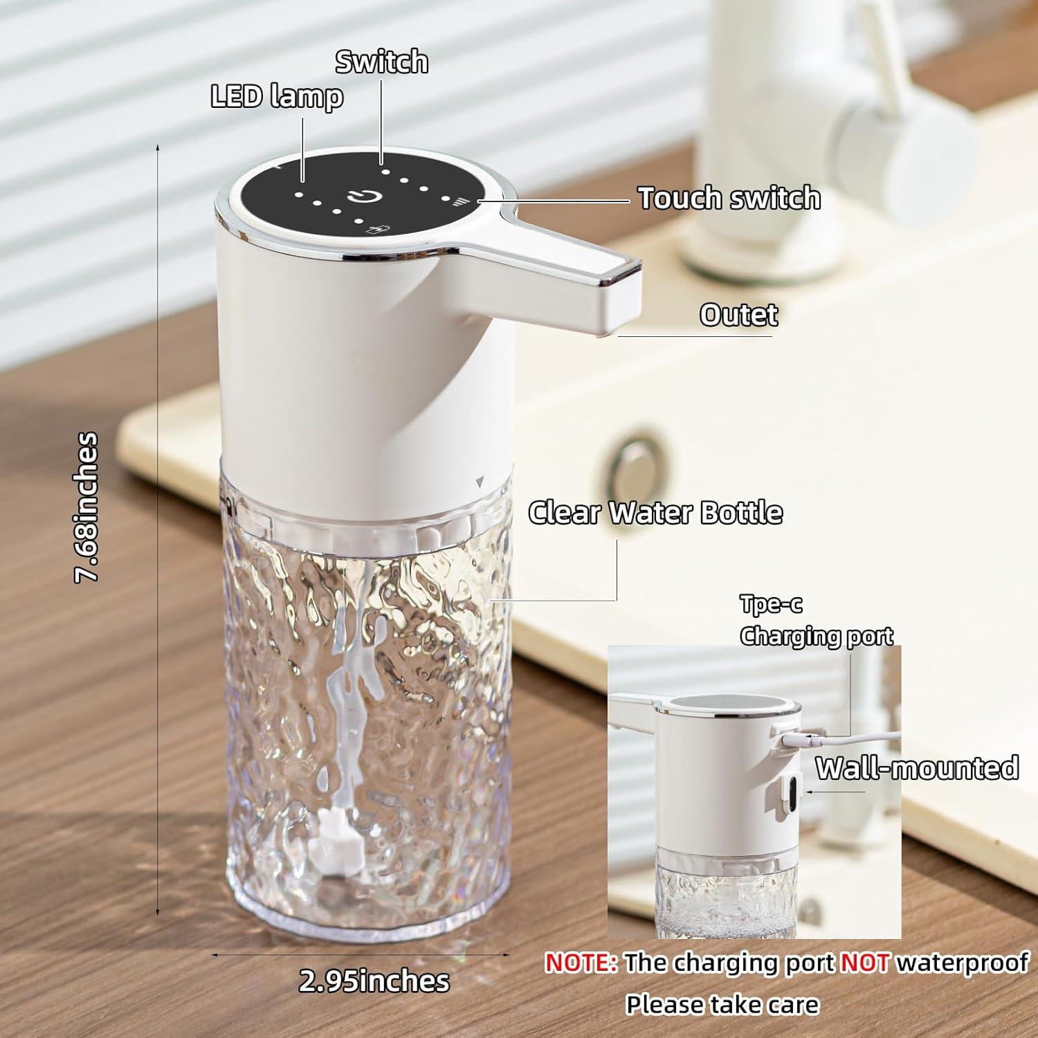 Dispensador Automático de Jabón Espumoso Haocoott 385 mL Blanco