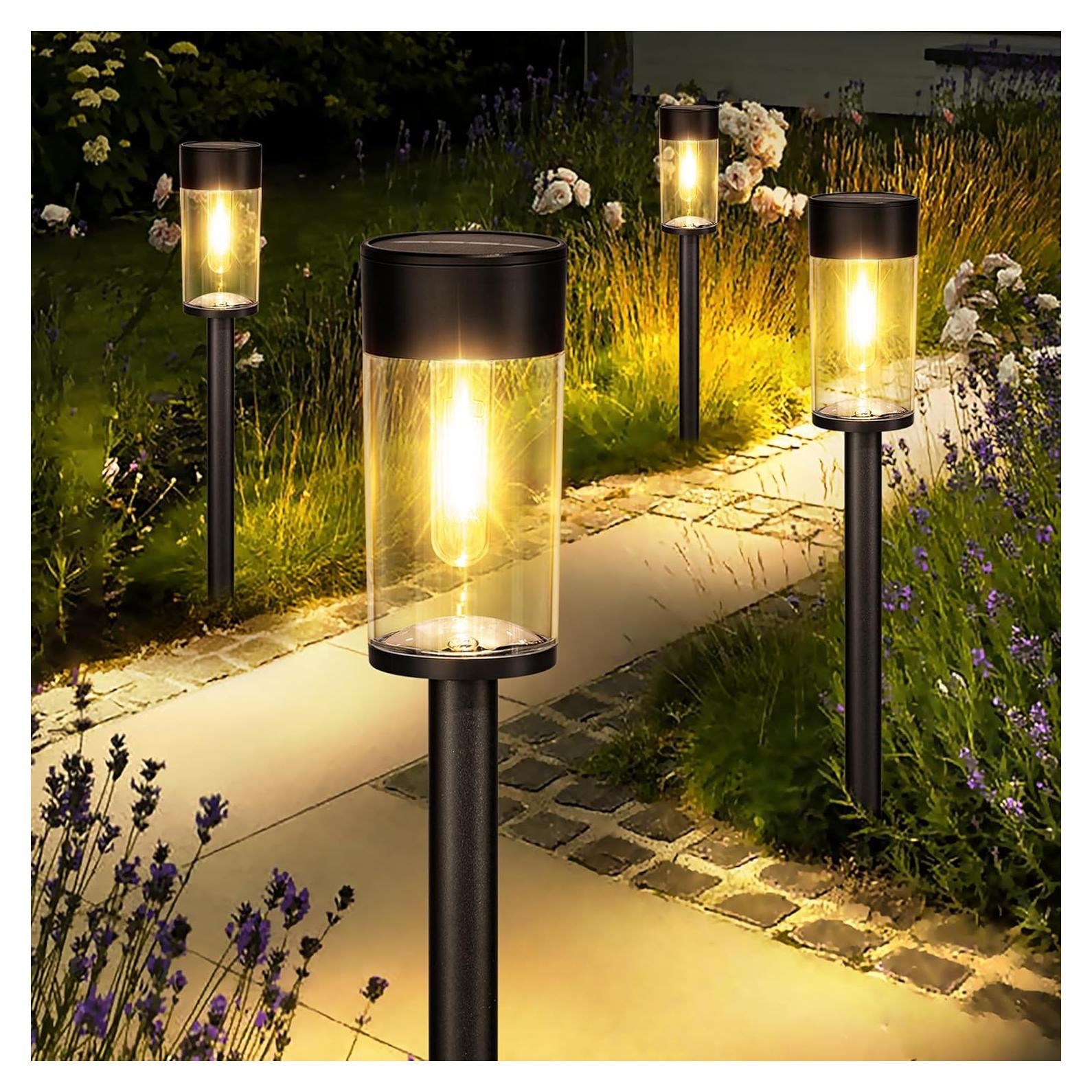 Luces Solares de Camino UME 10 Paquete LED 3000K IP65