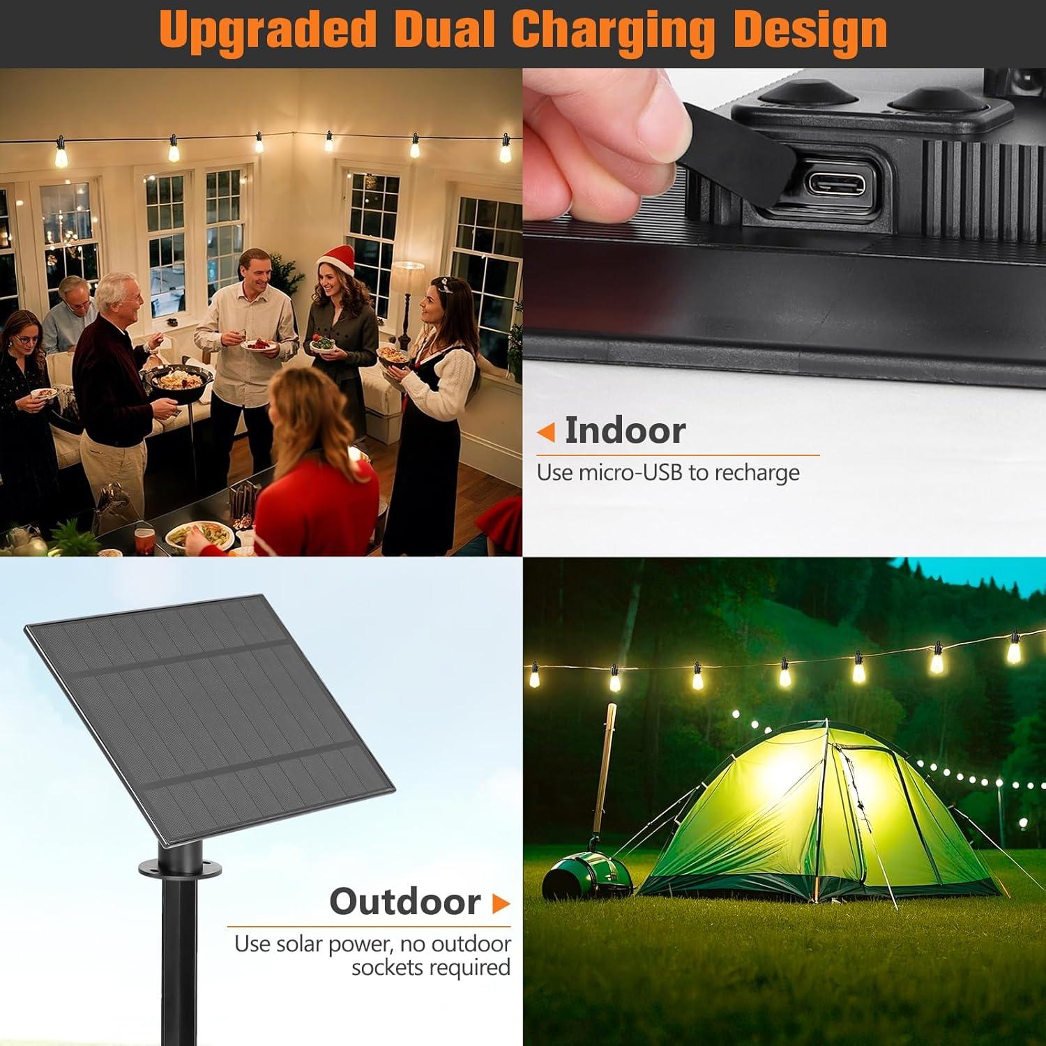 Luces Solares de Cadena OOLED 30.48m 32 Bombillas Impermeables