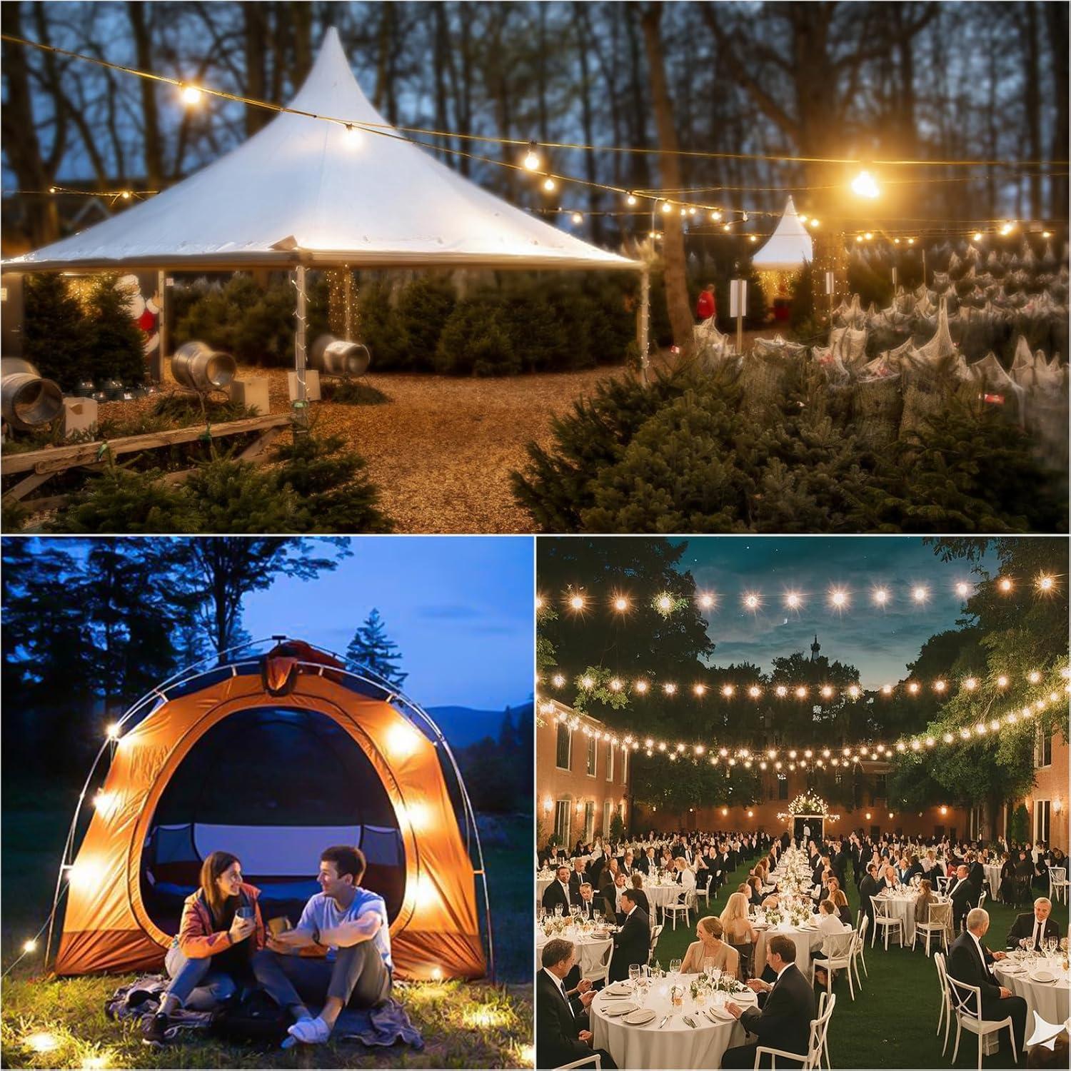 Luces Solares de Cadena OOLED 30.48m 32 Bombillas Impermeables