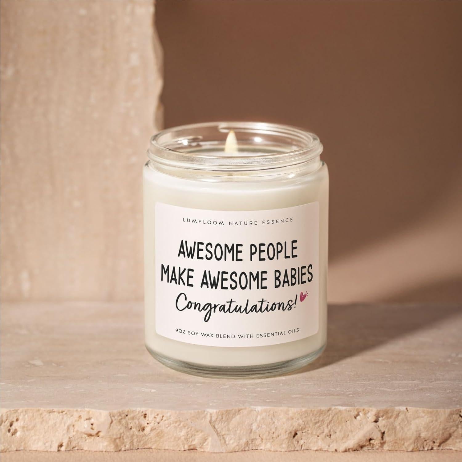 Vela Aromática de Lavanda 255g LUMELOOM para Nuevas Mamás