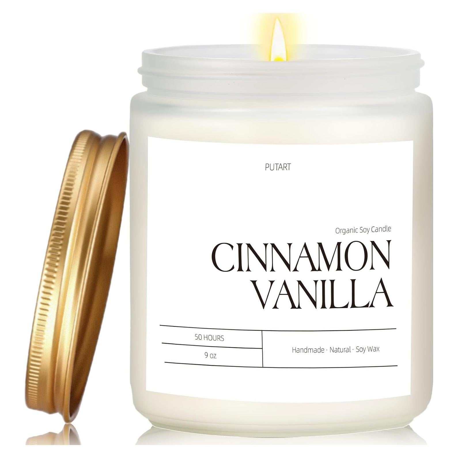 Vela Aromatizada de Soja Canela y Vainilla Putart 255g