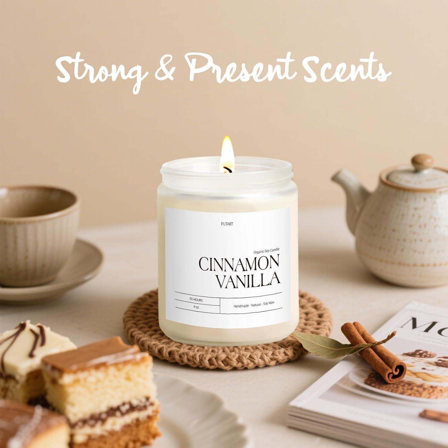 Vela Aromatizada de Soja Canela y Vainilla Putart 255g