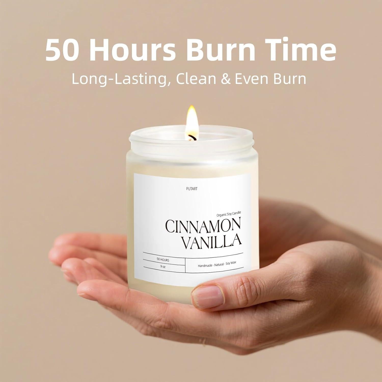 Vela Aromatizada de Soja Canela y Vainilla Putart 255g