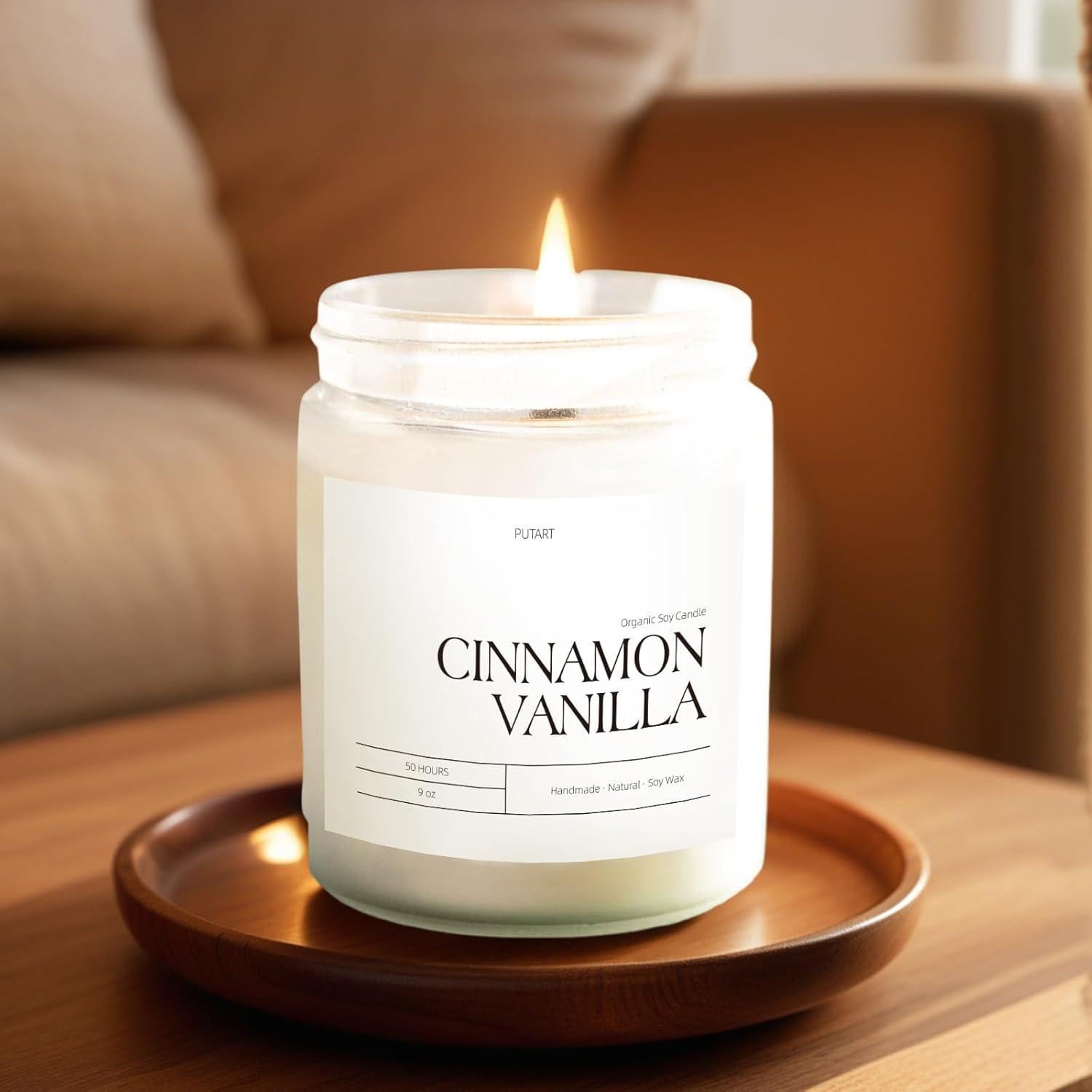 Vela Aromatizada de Soja Canela y Vainilla Putart 255g